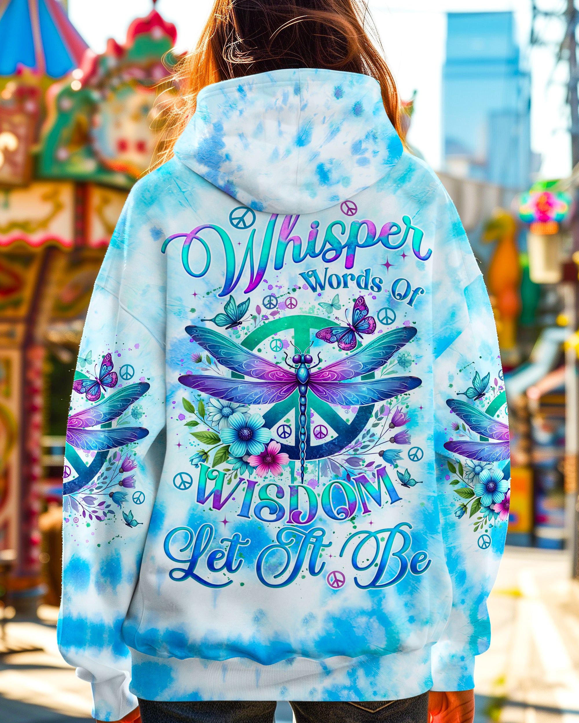 WHISPER WORDS OF WISDOM LET IT BE DRAGONFLY TIE DYE ALL OVER PRINT - TYQY2202252