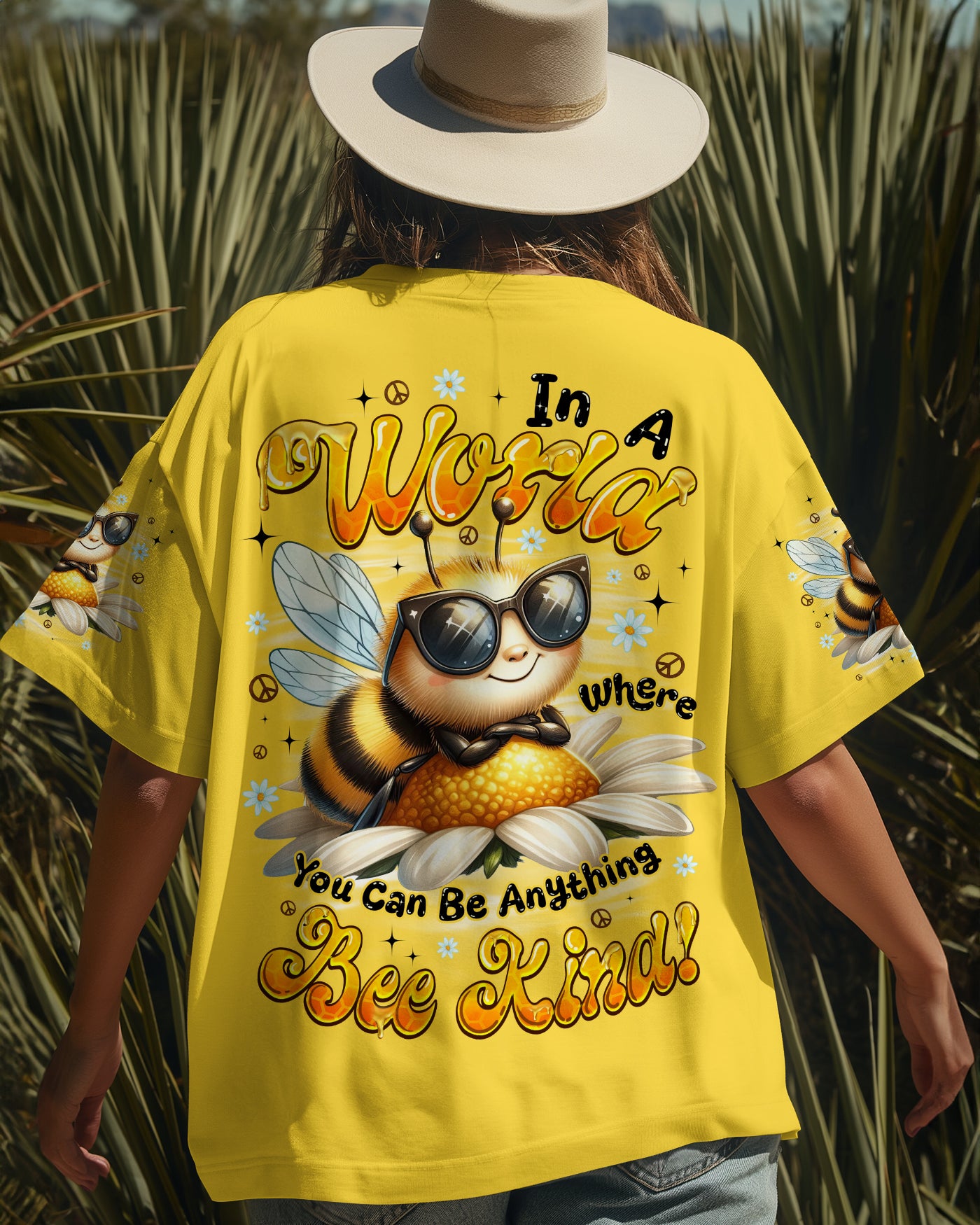 IN A WORLD WHERE YOU CAN BE ANYTHING BEE KIND ALL OVER PRINT - TYQY1106251