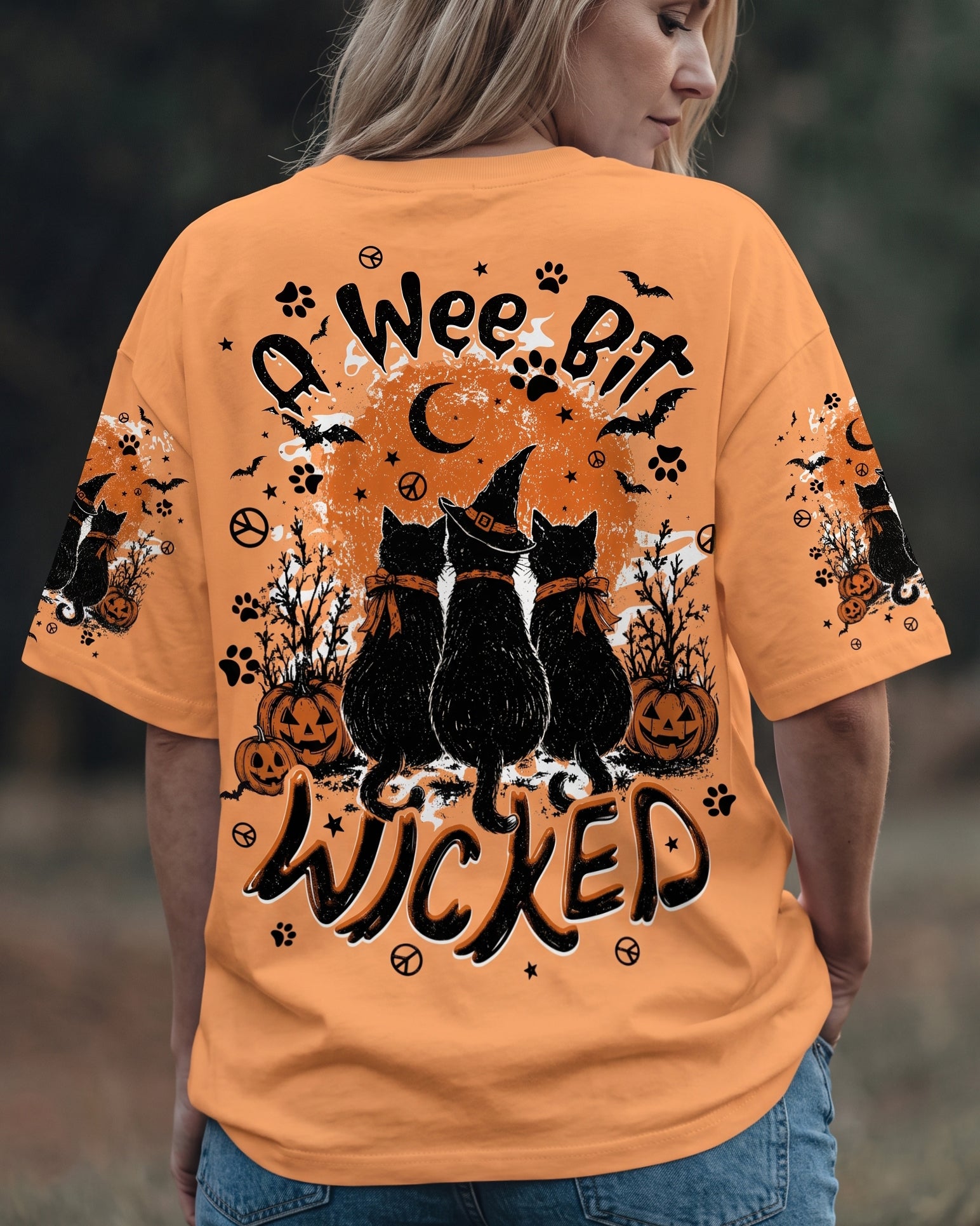 A WEE BIT WICKED CATS HALLOWEEN ALL OVER PRINT - TYPQ2807263