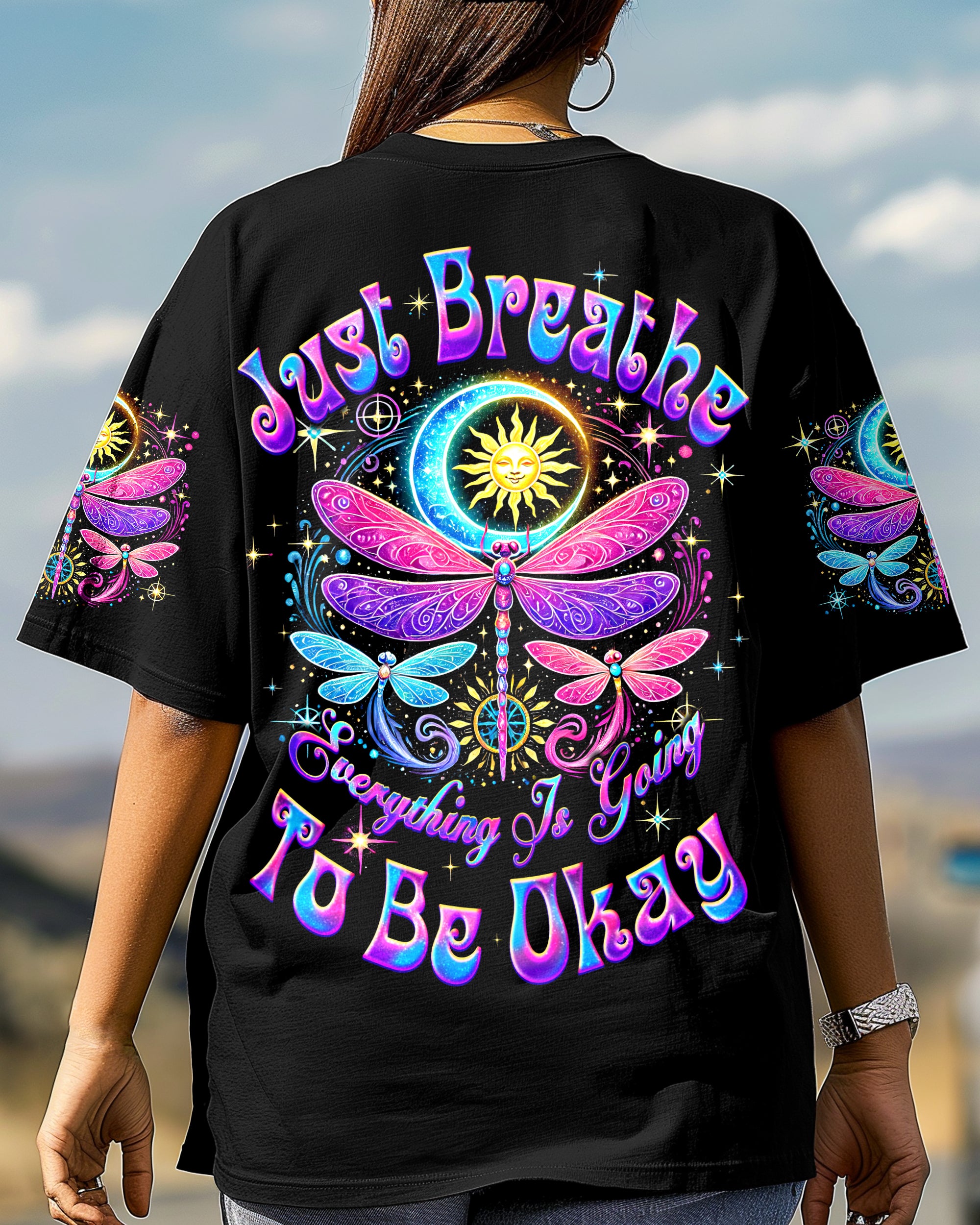 JUST BREATHE DRAGONFLY ALL OVER PRINT - TYQY1403252