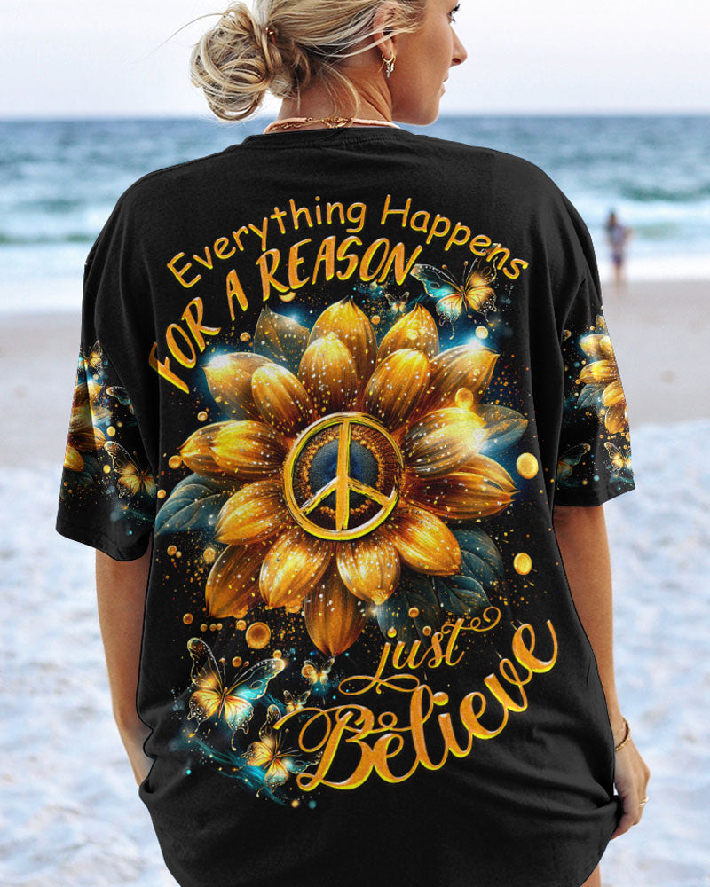 JUST BELIEVE SUNFLOWER ALL OVER PRINT - TY1107231