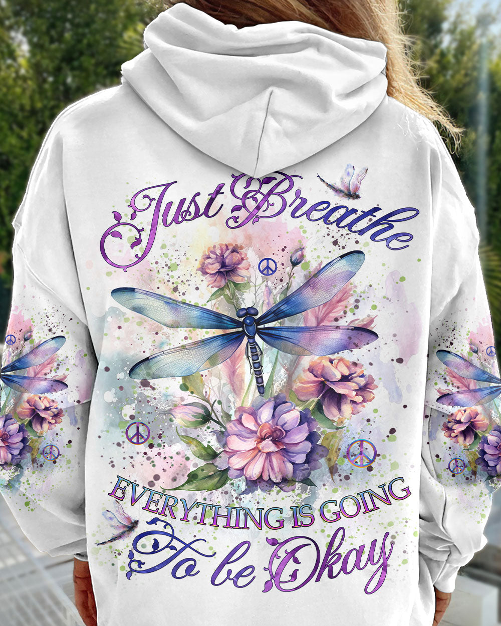 JUST BREATHE DRAGONFLY ALL OVER PRINT - YHKD3010232