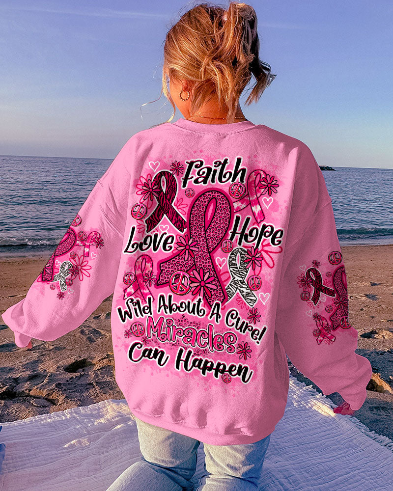 MIRACLES CAN HAPPEN PINK ALL OVER PRINT - TY0808232