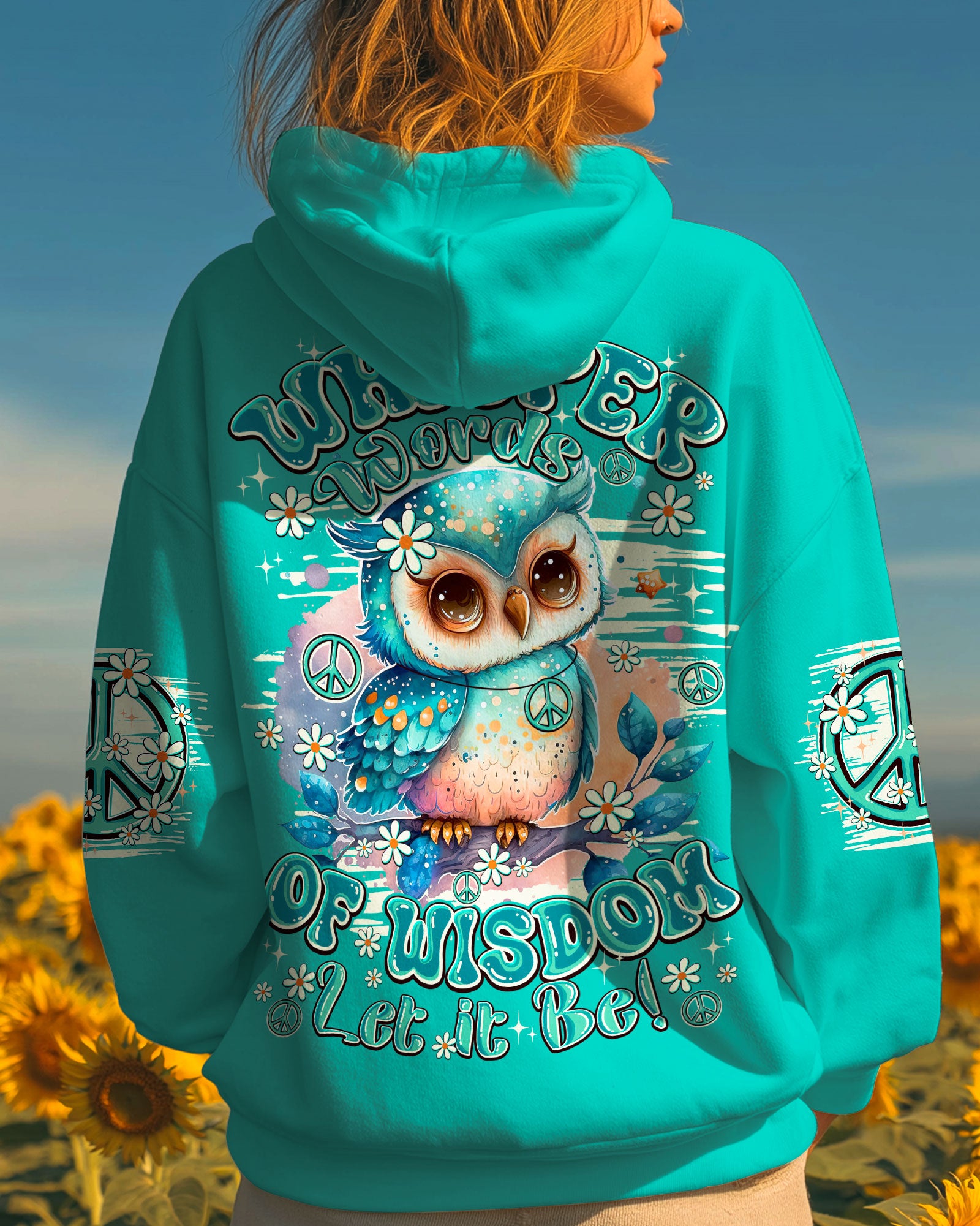 WHISPER WORDS OF WISDOM LET IT BE OWL ALL OVER PRINT - TY2419251