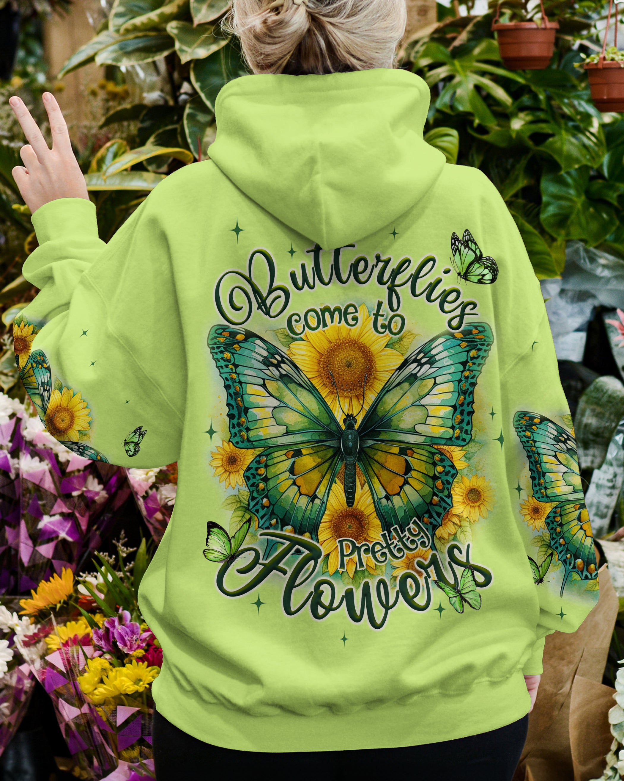 PRETTY FLOWERS BUTTERFLY ALL OVER PRINT - TYQY3108232
