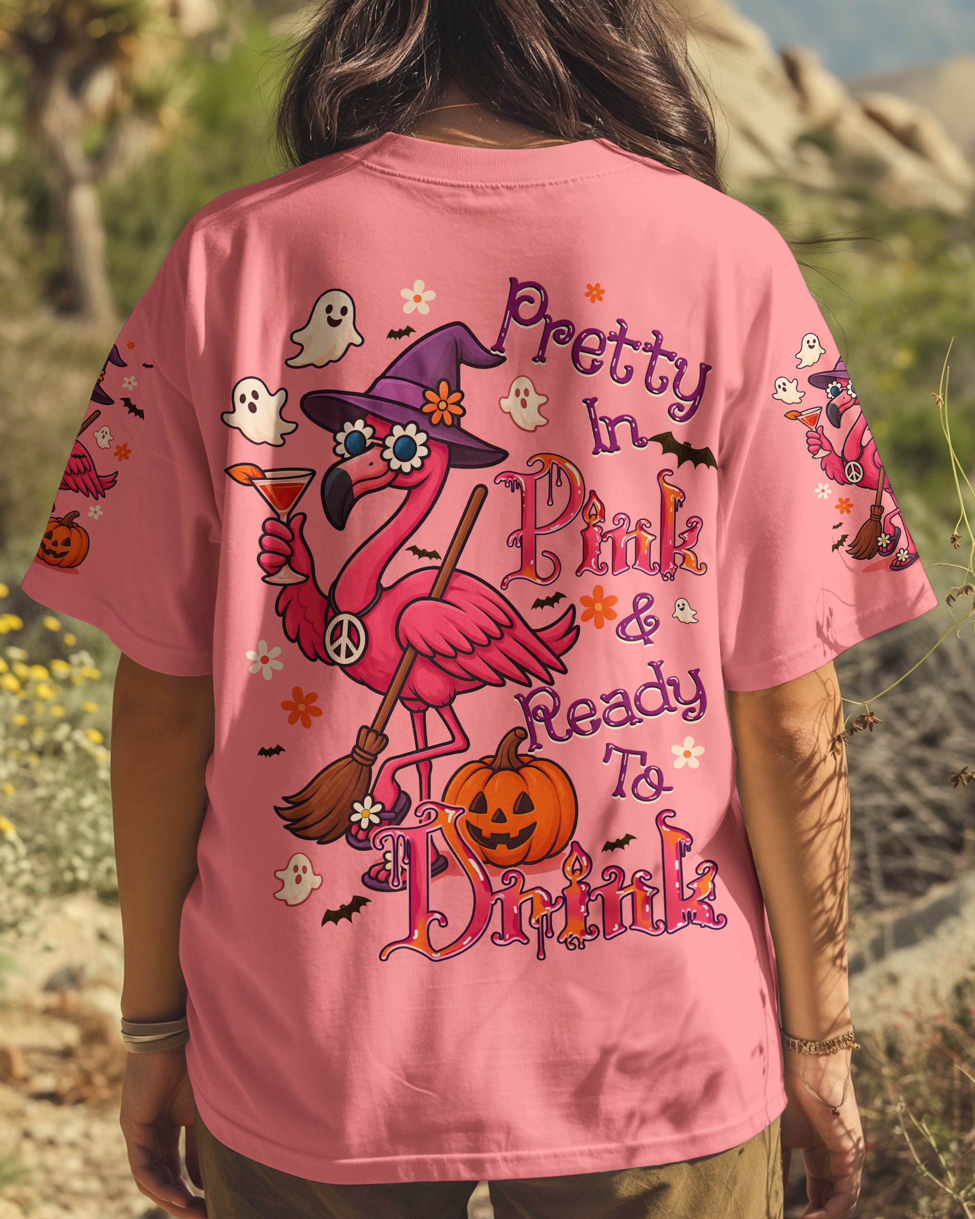 PRETTY IN PINK HALLOWEEN ALL OVER PRINT - TYQY0906252