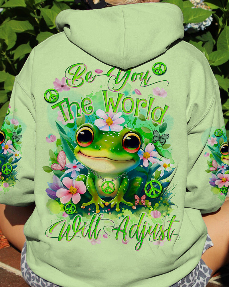 BE YOU THE WORLD WILL ADJUST FROG ALL OVER PRINT - TYQY2311235
