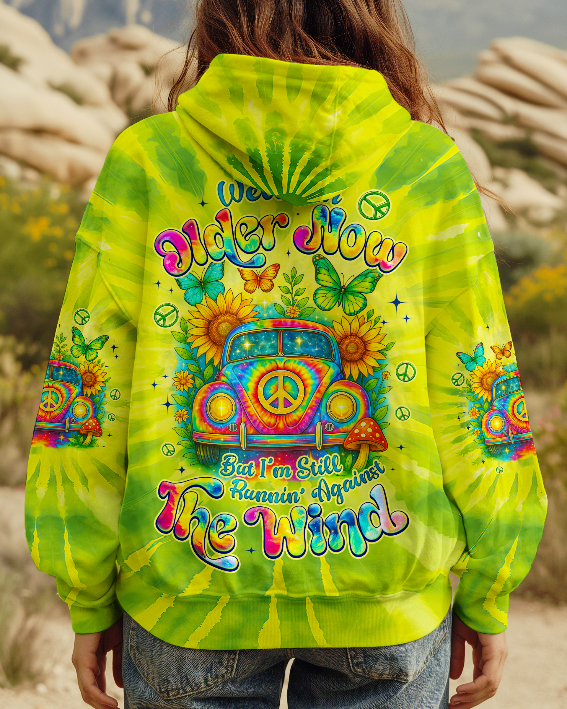 RUNNING AGAINST THE WIND CAR TIE DYE ALL OVER PRINT - TYQY1106253