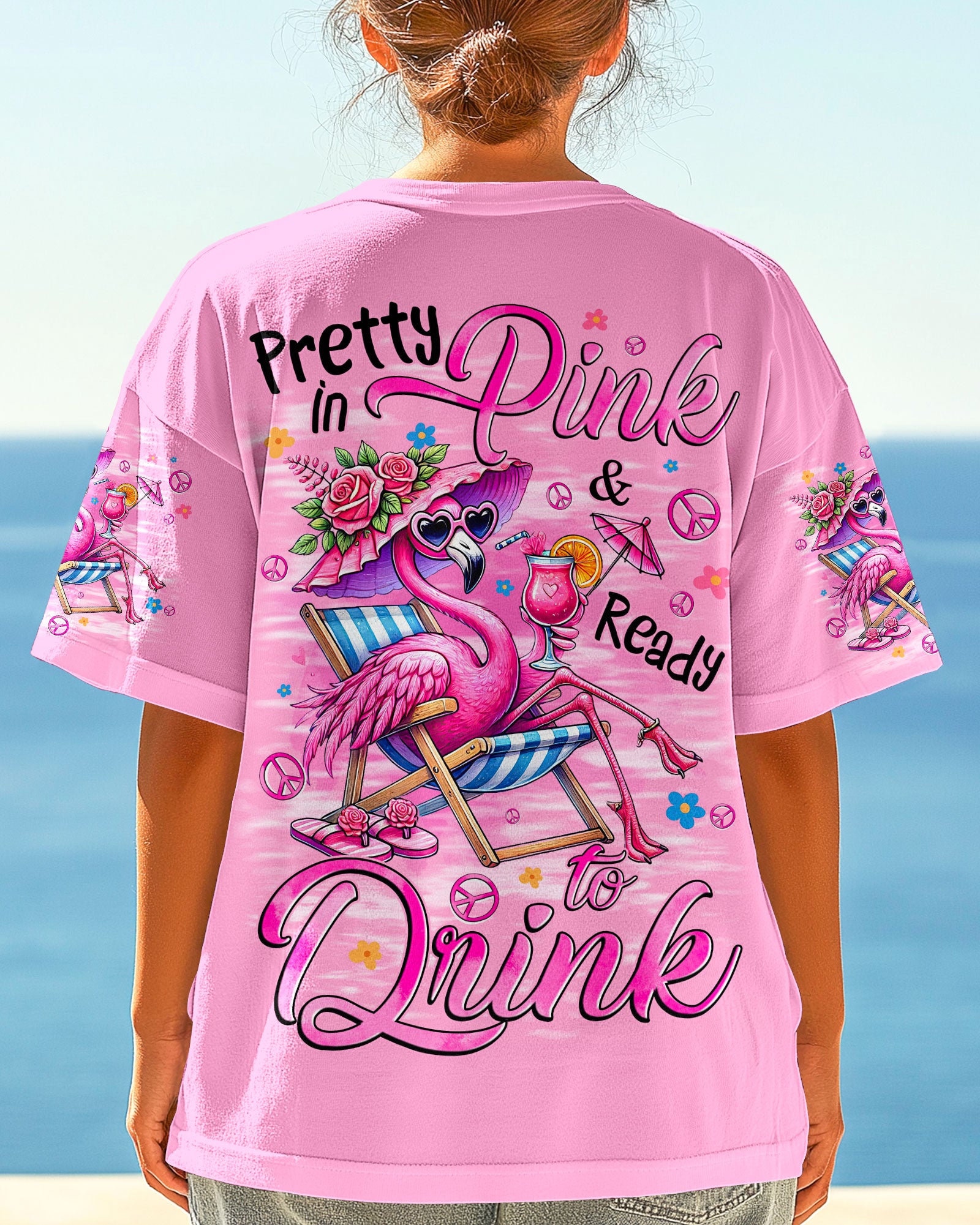 PRETTY IN PINK FLAMINGO ALL OVER PRINT - TYQY0904251