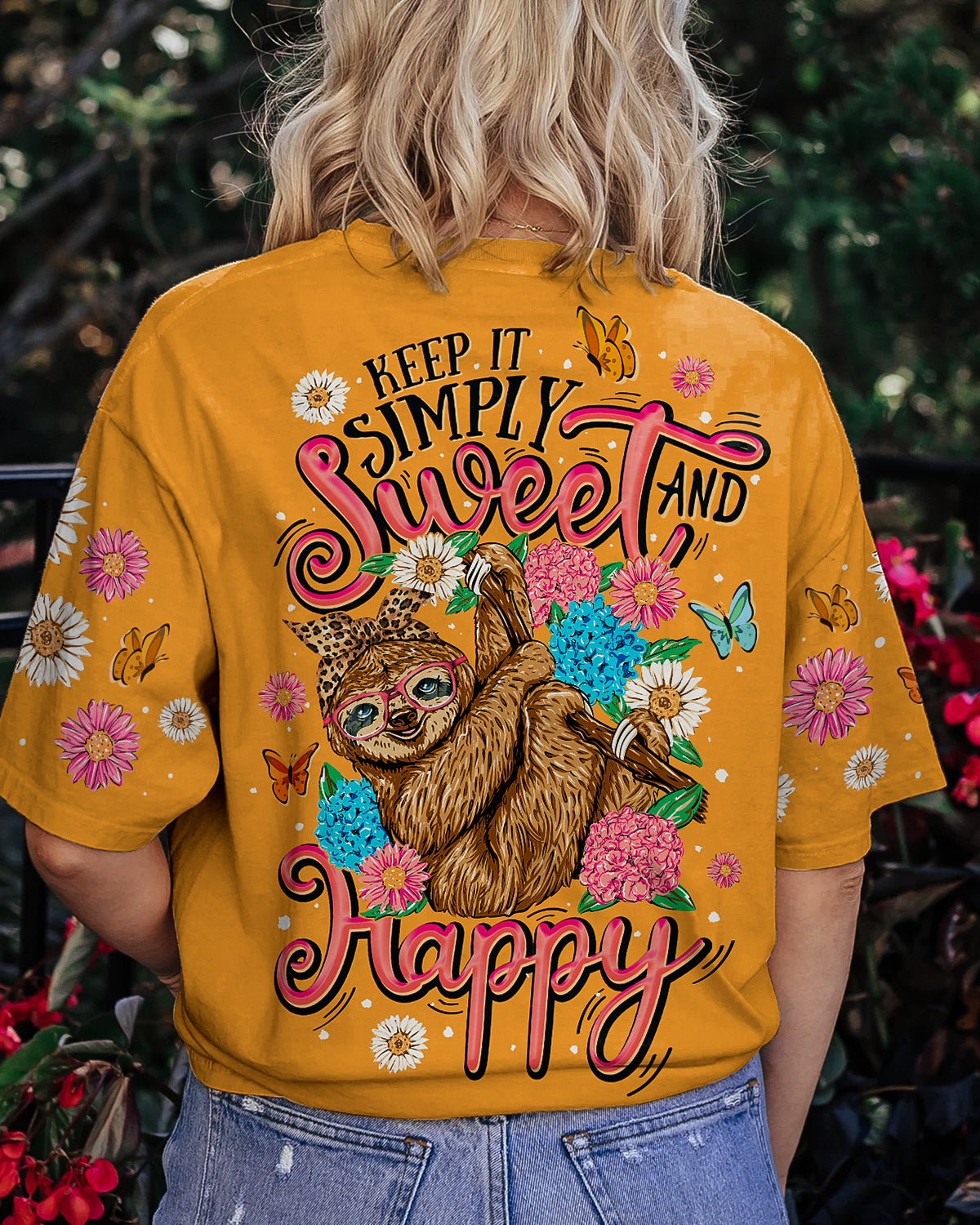 SWEET AND HAPPY SLOTH ALL OVER PRINT - TY0706231