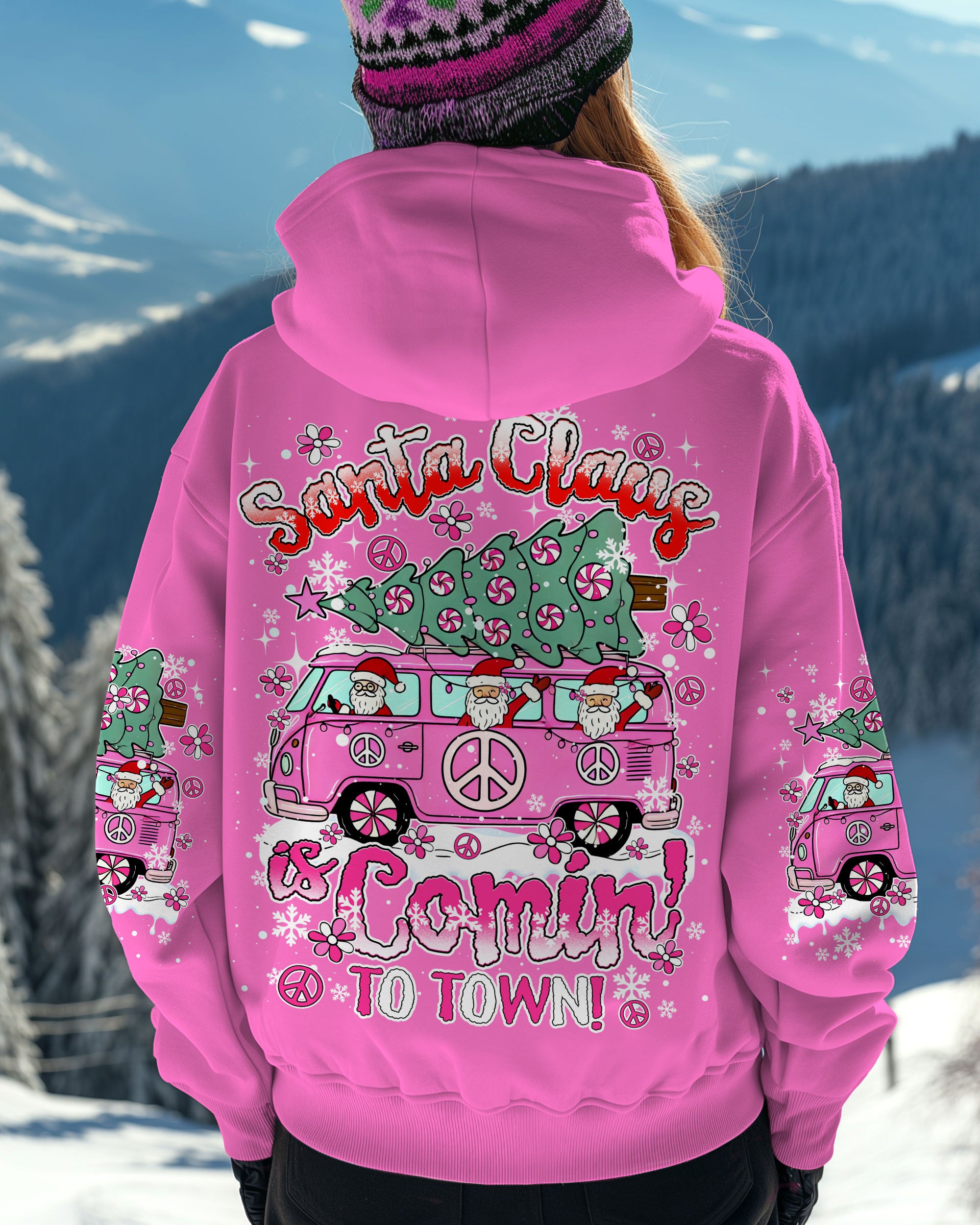 SANTA CLAUS IS COMING CHRISTMAS ALL OVER PRINT - TY0910242