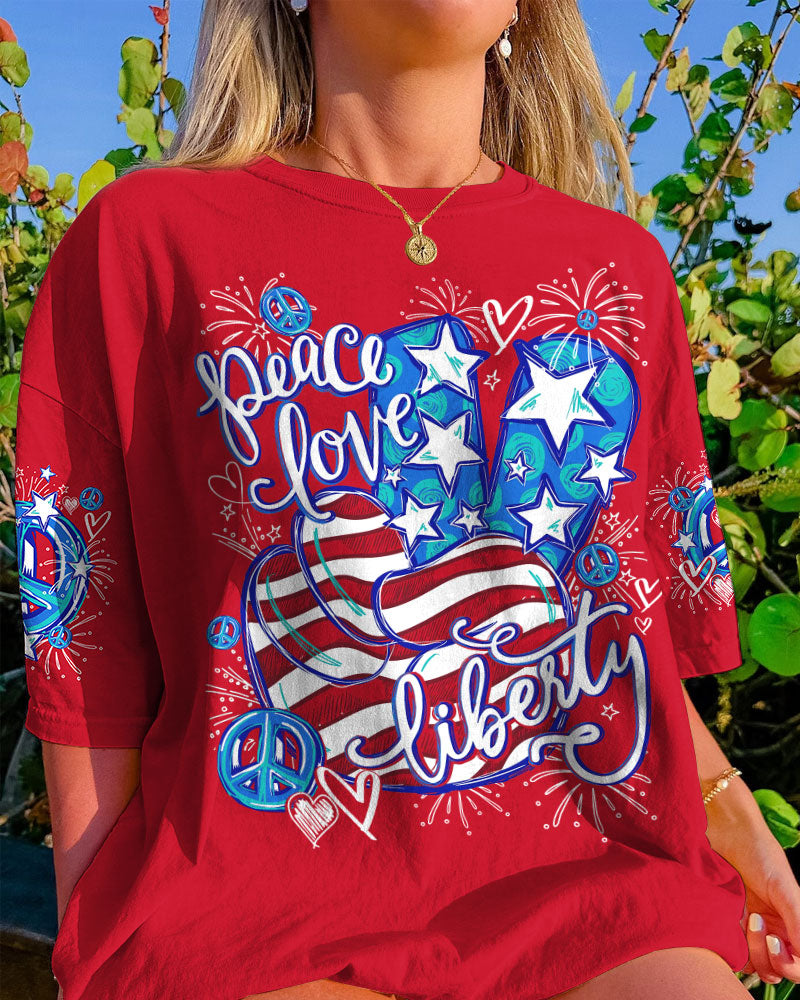 PEACE LOVE LIBERTY ALL OVER PRINT - TY2604241
