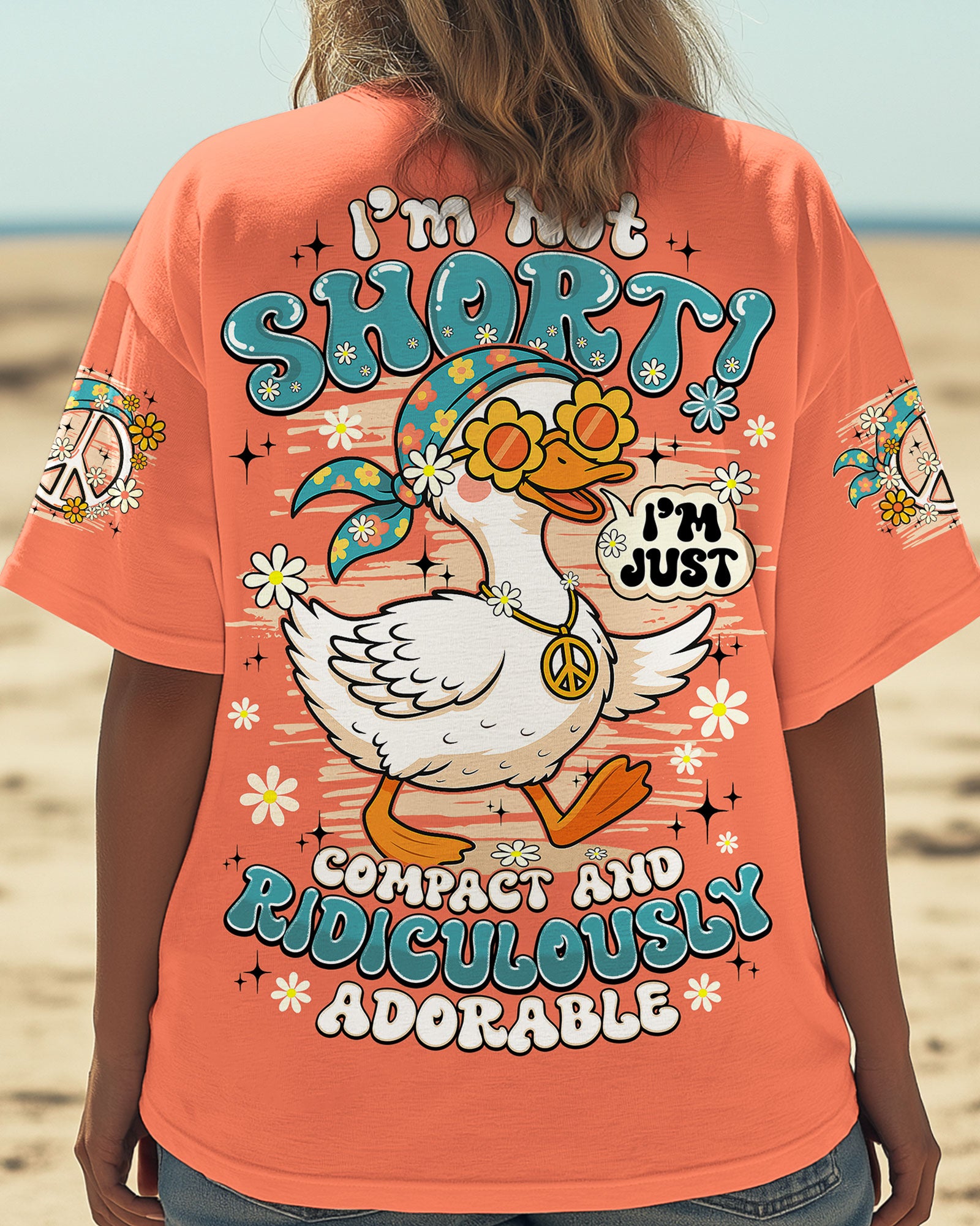 I'M NOT SHORT DUCK HIPPIE ALL OVER PRINT - TY2506252