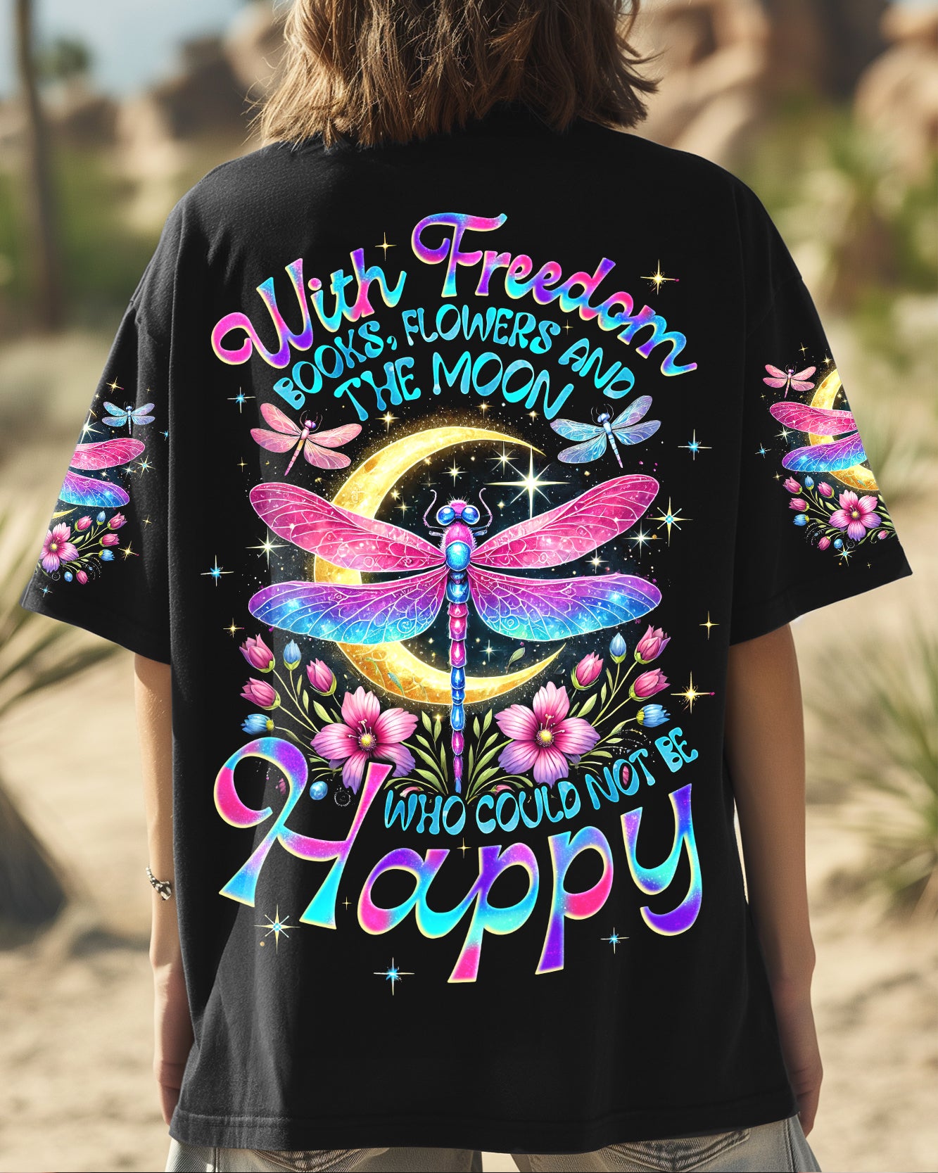 WHO COULD NOT BE HAPPY DRAGONFLY ALL OVER PRINT - TYQY1703253