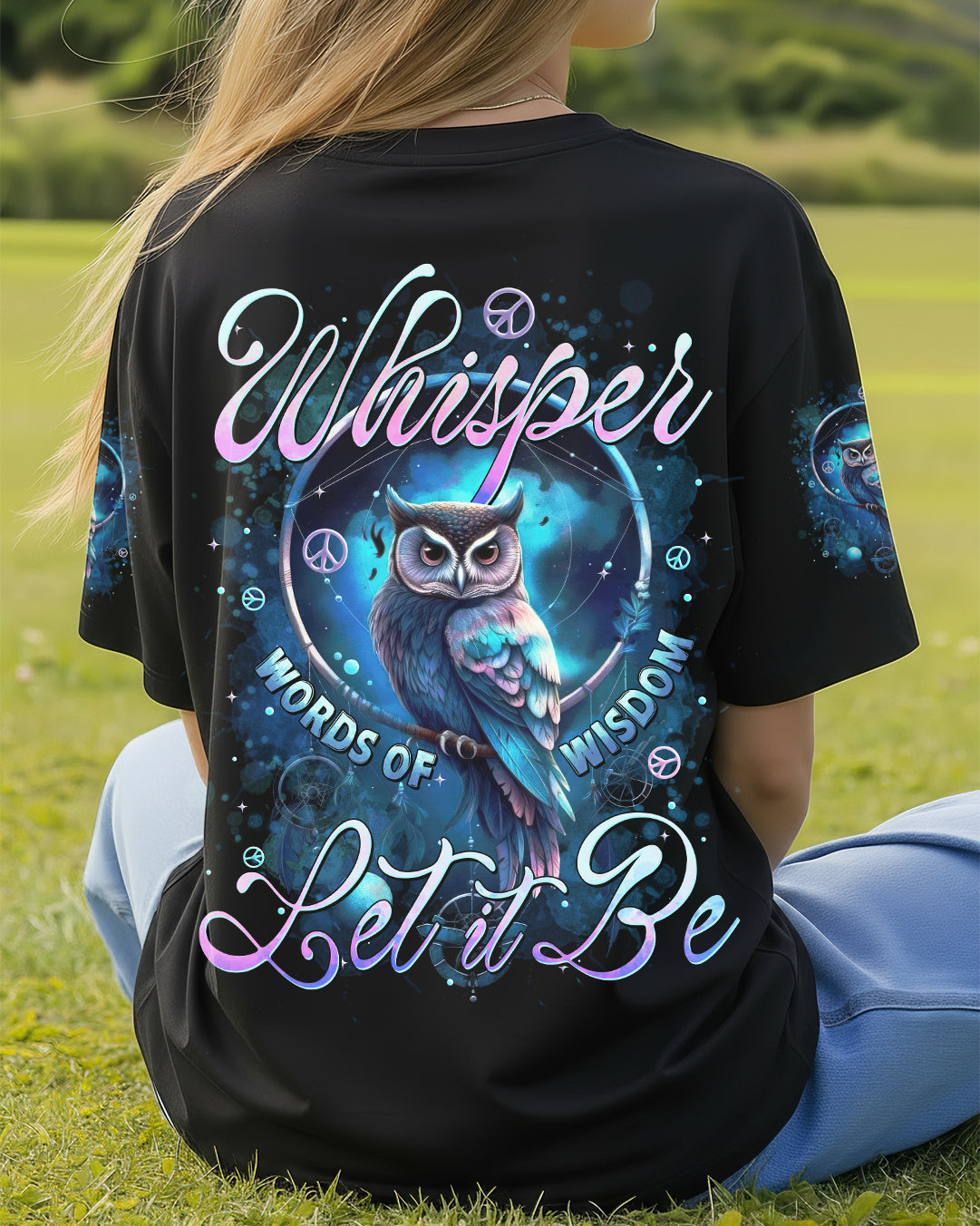 WHISPER WORDS OF WISDOM LET IT BE OWL ALL OVER PRINT - TYTD3110252