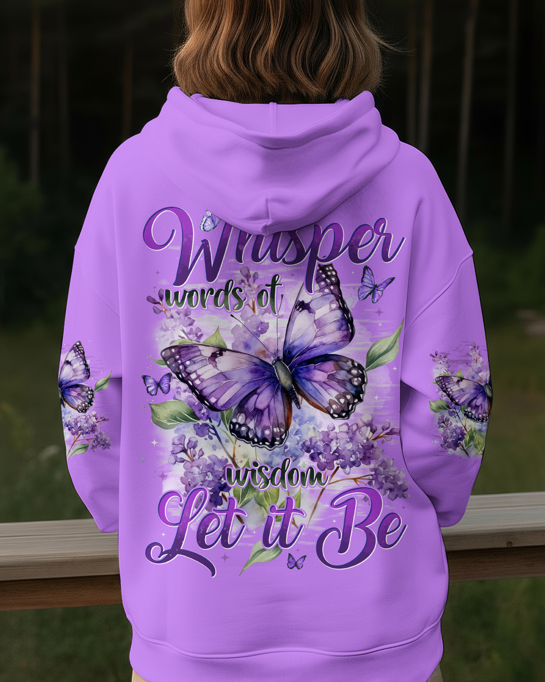 WHISPER WORDS OF WISDOM LET IT BE BUTTERFLY ALL OVER PRINT - TYTD1710252