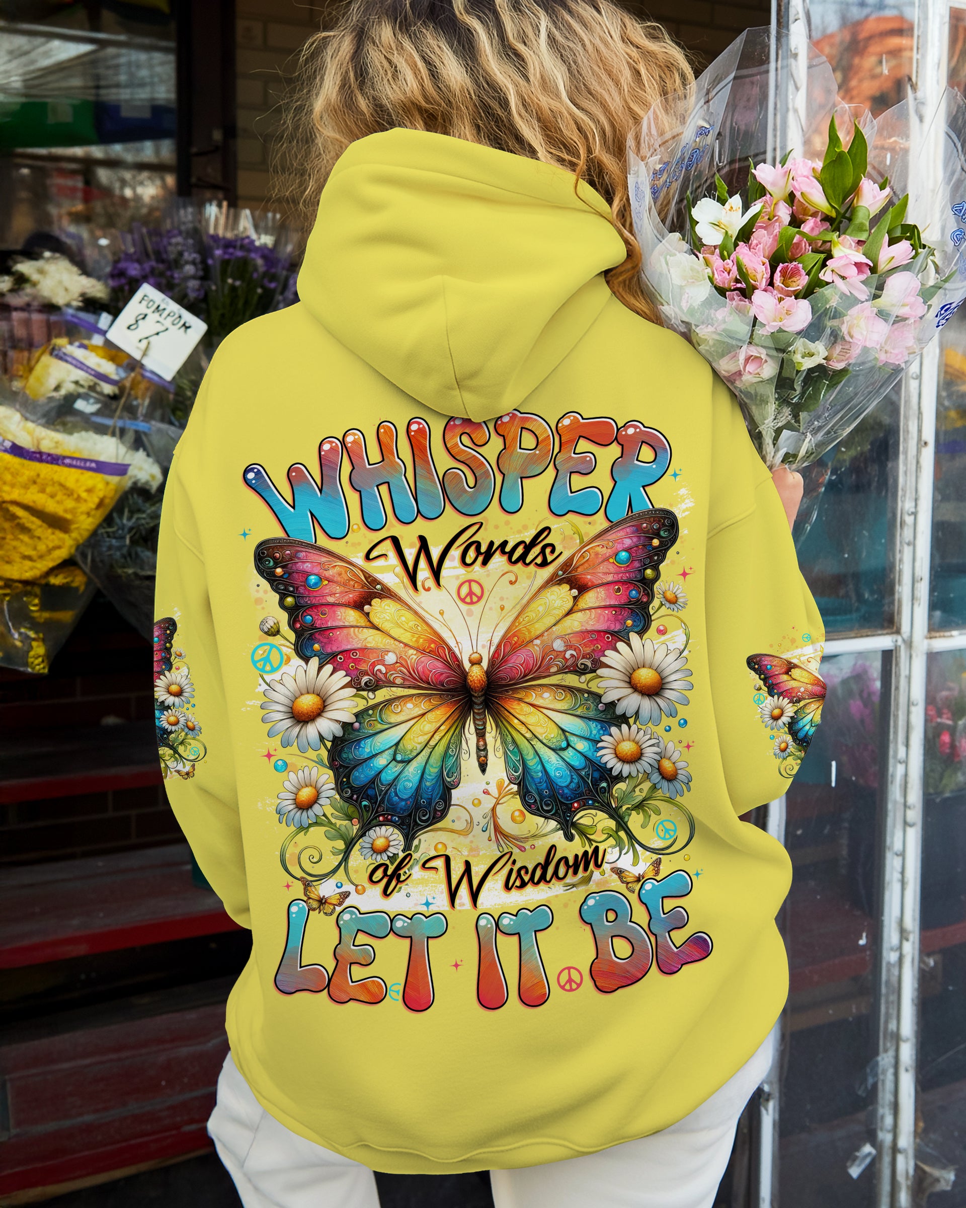 WHISPER WORDS OF WISDOM LET IT BE BUTTERFLY ALL OVER PRINT - TYTD1509252
