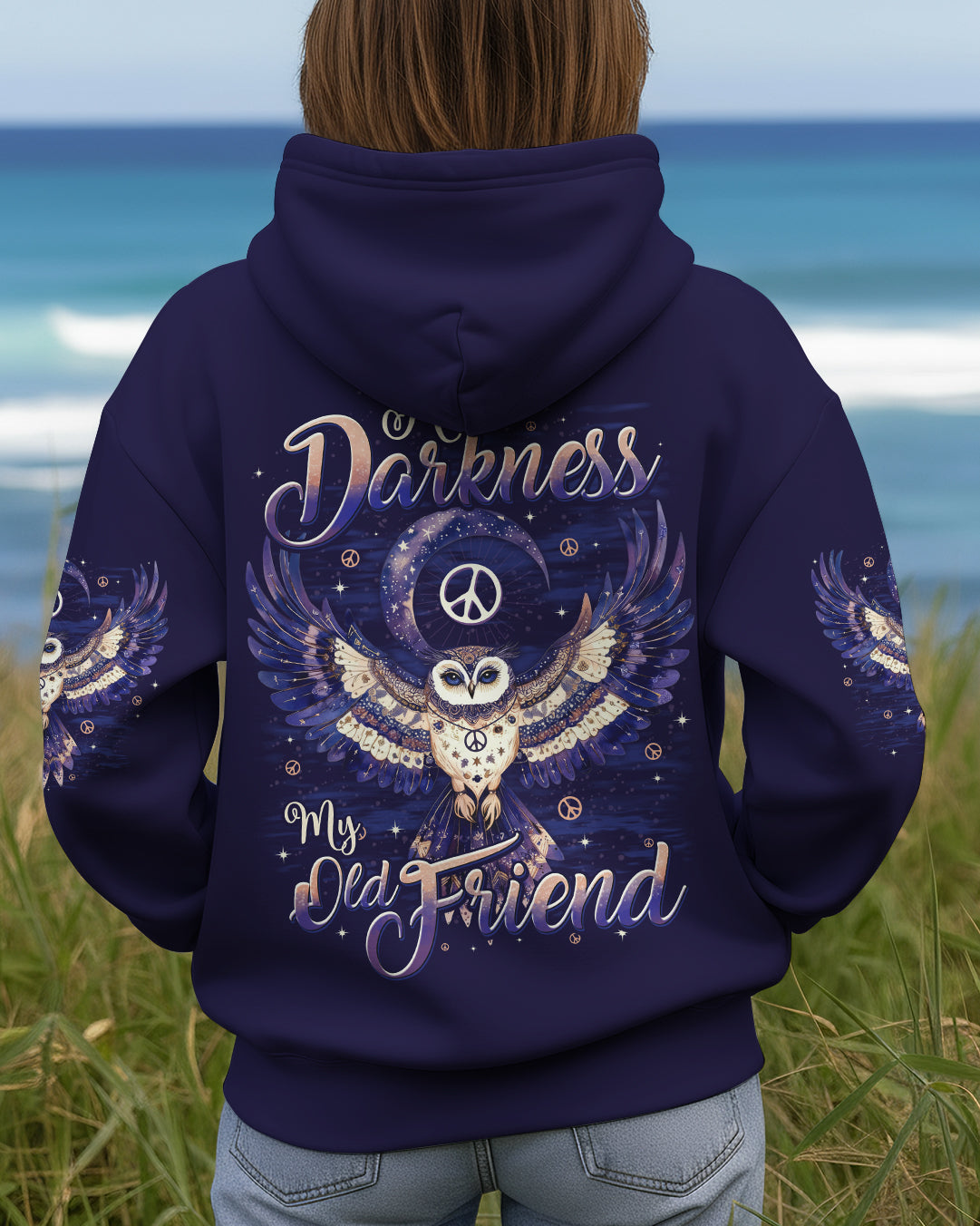 HELLO DARKNESS MY OLD FRIEND OWL ALL OVER PRINT - TYTD2310251