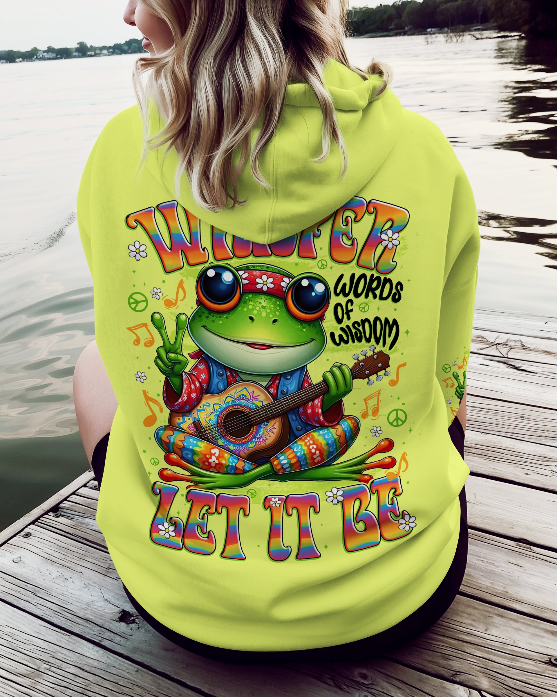 WHISPER WORDS OF WISDOM LET IT BE FROG ALL OVER PRINT - TYTD2108252