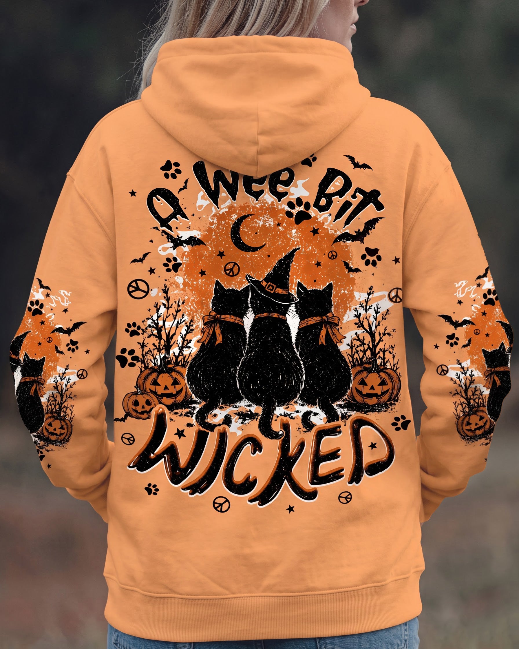 A WEE BIT WICKED CATS HALLOWEEN ALL OVER PRINT - TYPQ2807263
