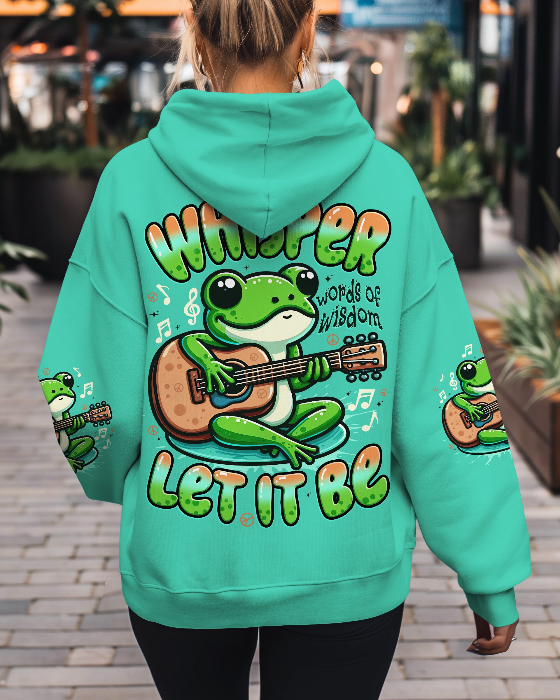 WHISPER WORDS OF WISDOM LET IT BE FROG ALL OVER PRINT - TYTD0309251