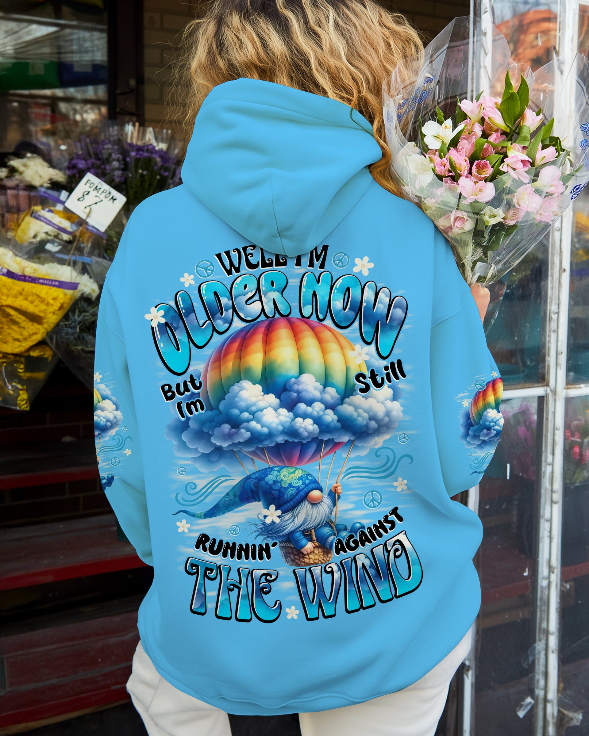 RUNNING AGAINST THE WIND GNOME ALL OVER PRINT - TYTD1109251