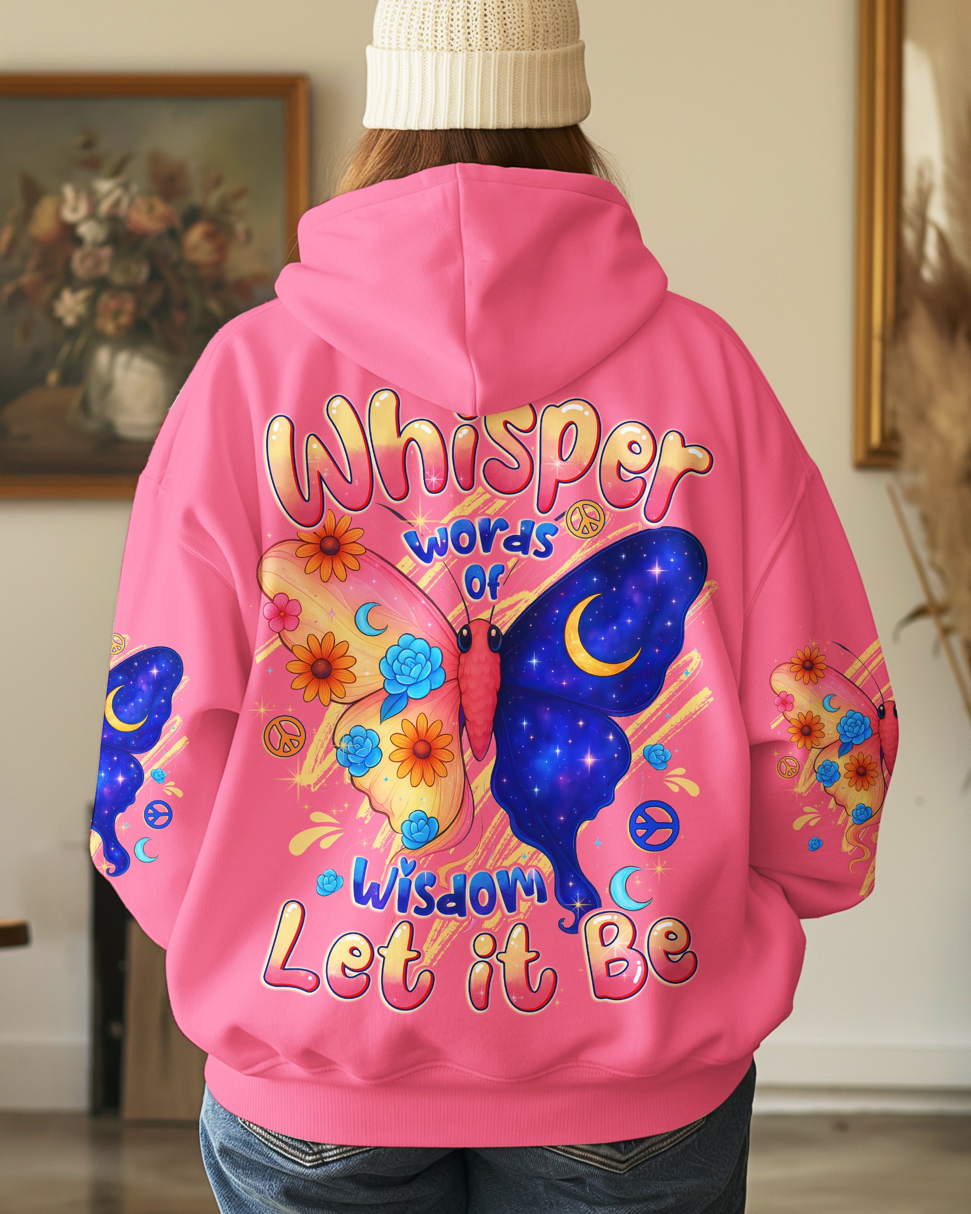 WHISPER WORDS OF WISDOM LET IT BE BUTTERFLY ALL OVER PRINT - TYTD0808252