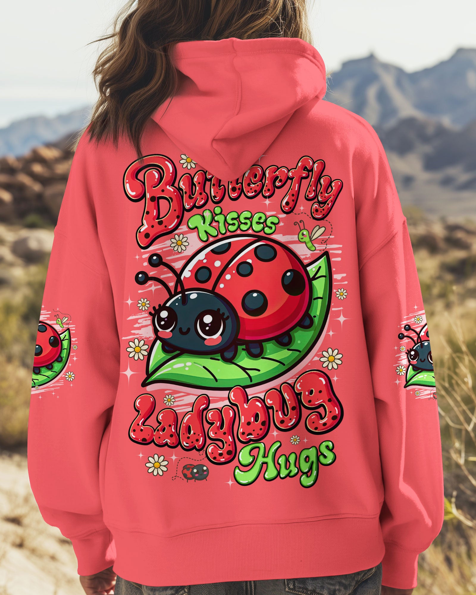 BUTTERFLY KISSES AND LADYBUG HUGS ALL OVER PRINT - TYQY0407251