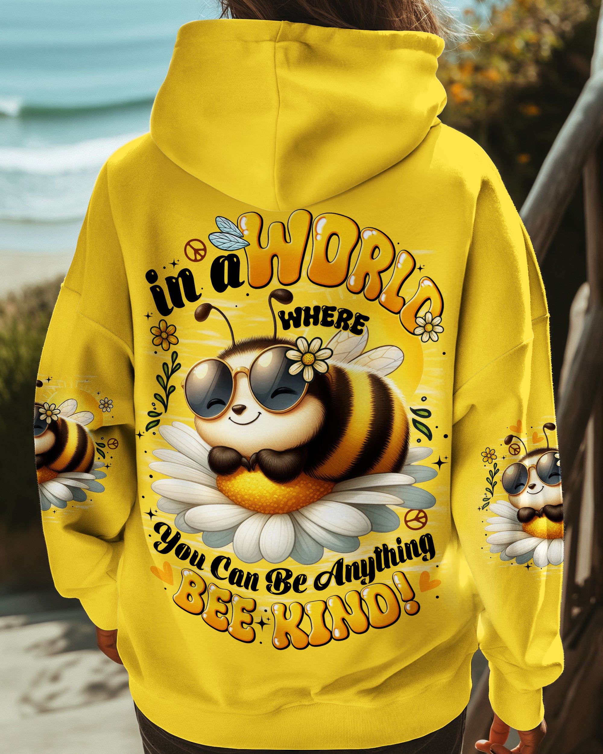 IN A WORLD WHERE YOU CAN BE ANYTHING BEE KIND ALL OVER PRINT - TYTD0606251