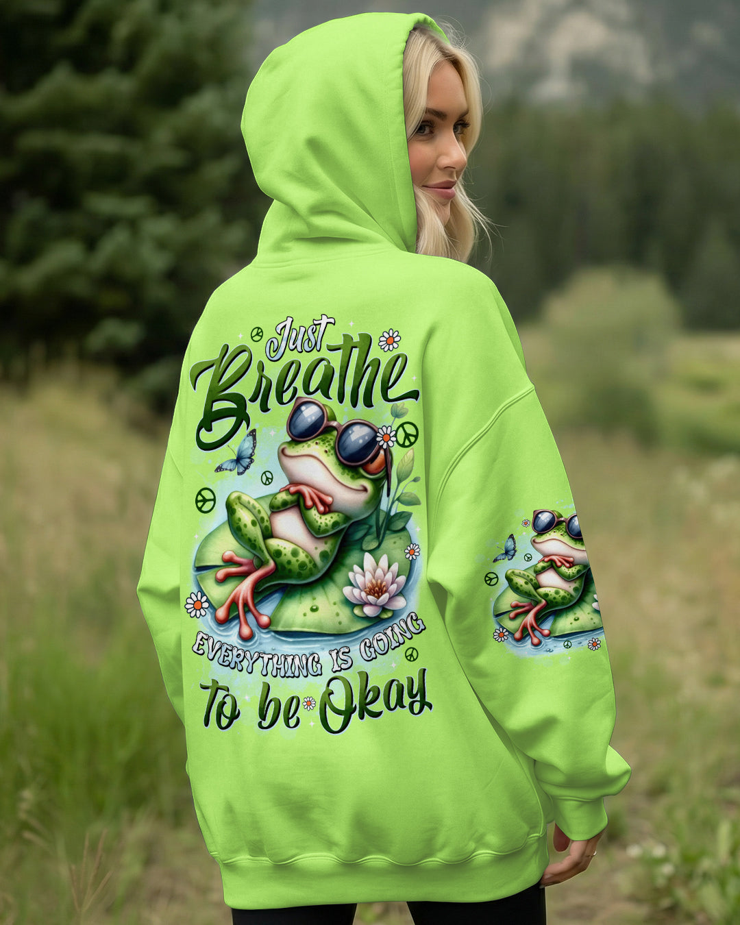 JUST BREATHE FROG ALL OVER PRINT - TYTD1312251