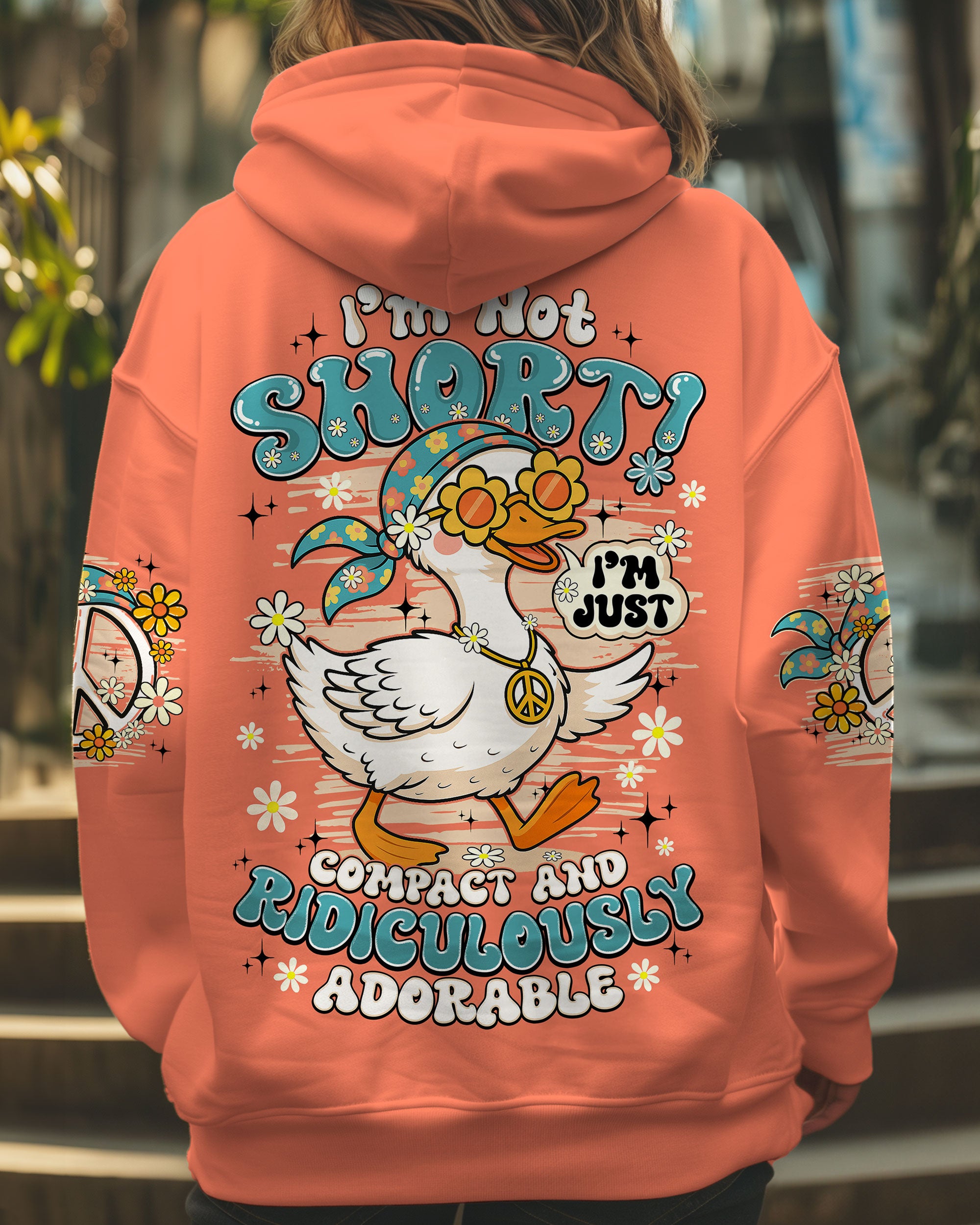 I'M NOT SHORT DUCK HIPPIE ALL OVER PRINT - TY2506252