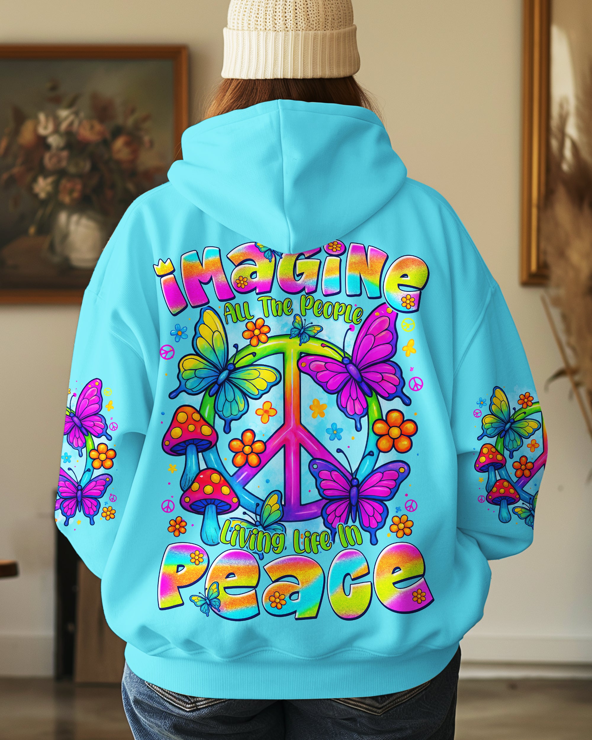 IMAGINE ALL THE PEOPLE LIVING LIFE IN PEACE ALL OVER PRINT - TYTD1908251