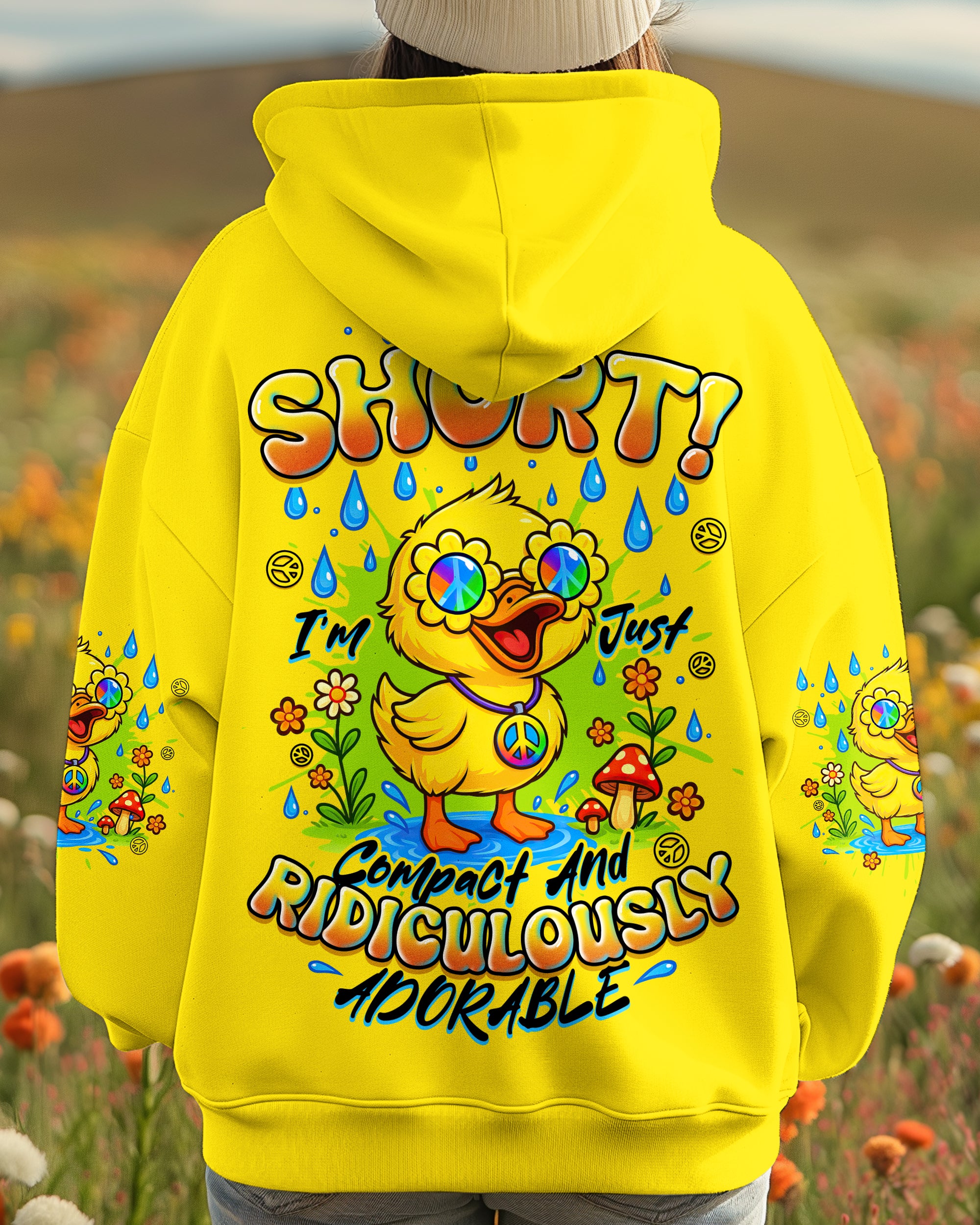 I'M NOT SHORT DUCK HIPPIE ALL OVER PRINT - TYTD1308252