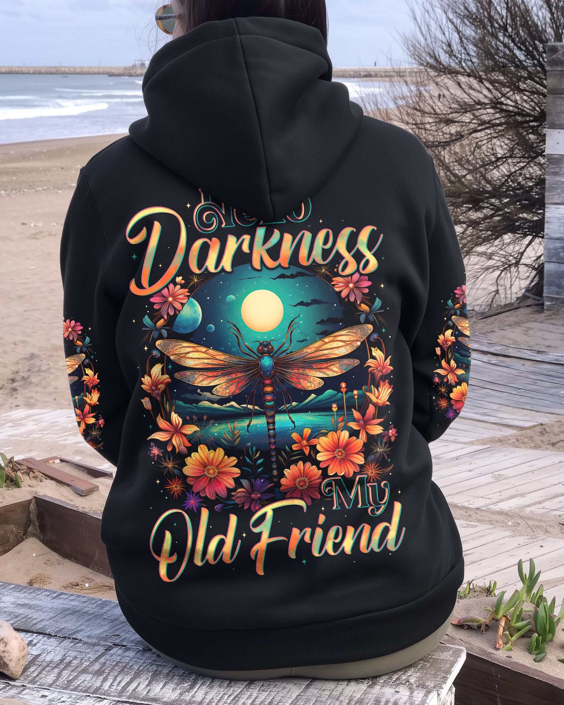 HELLO DARKNESS MY OLD FRIEND DRAGONFLY ALL OVER PRINT - TYTD2609252