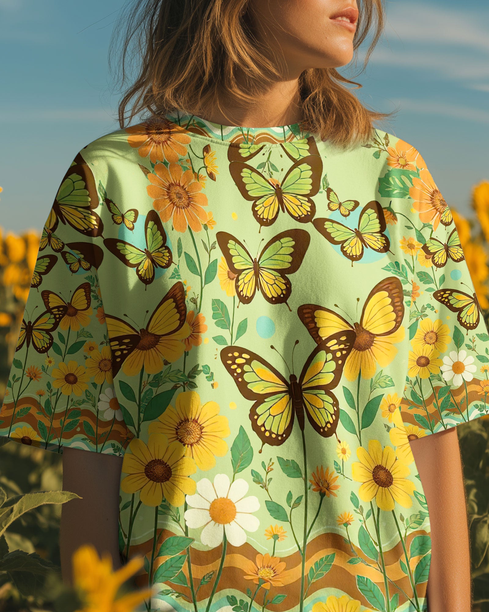 BOHO BUTTERFLIES HIPPIE ALL OVER PRINT - TY1911251