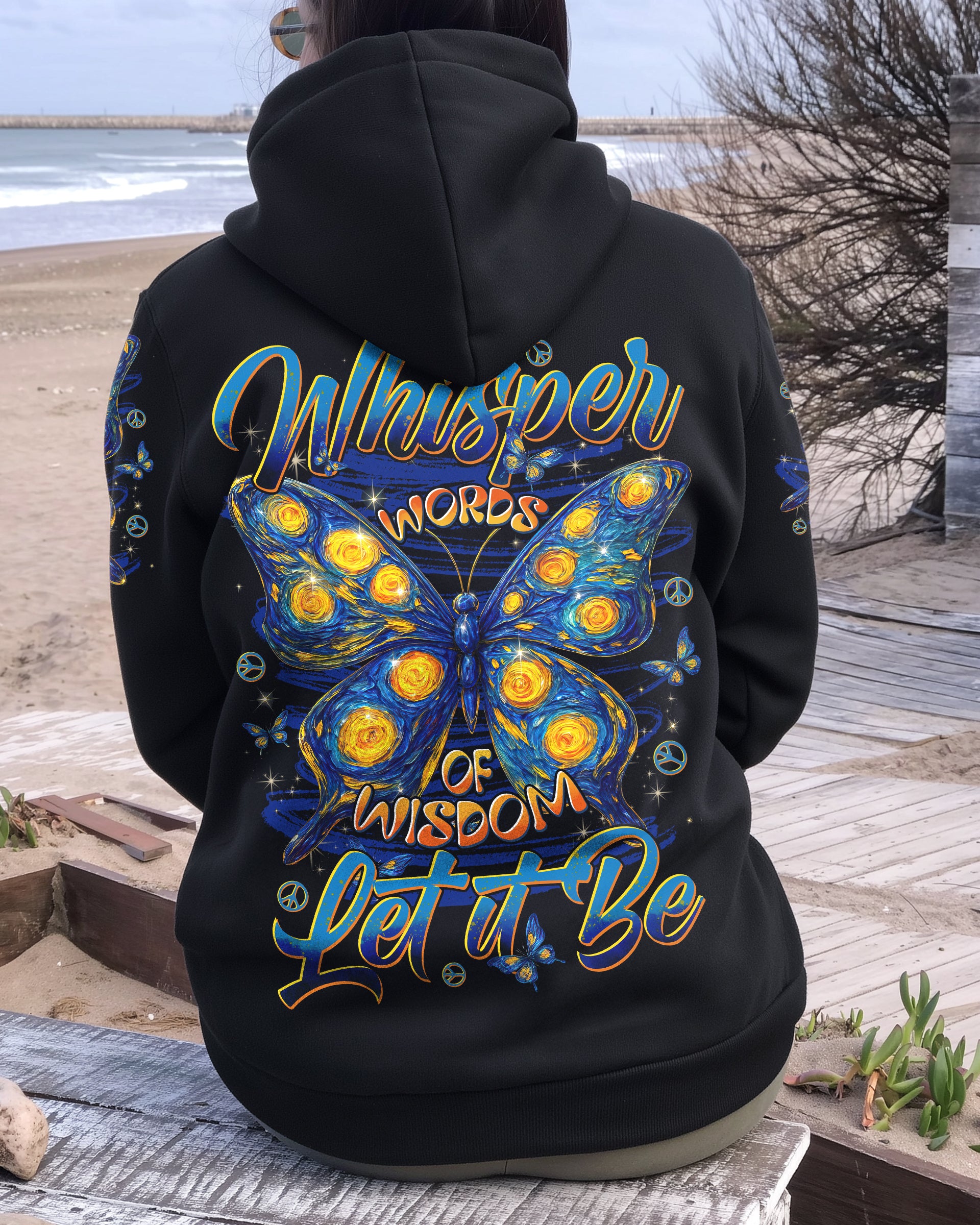 WHISPER WORDS OF WISDOM LET IT BE BUTTERFLY ALL OVER PRINT - TYTD2309253