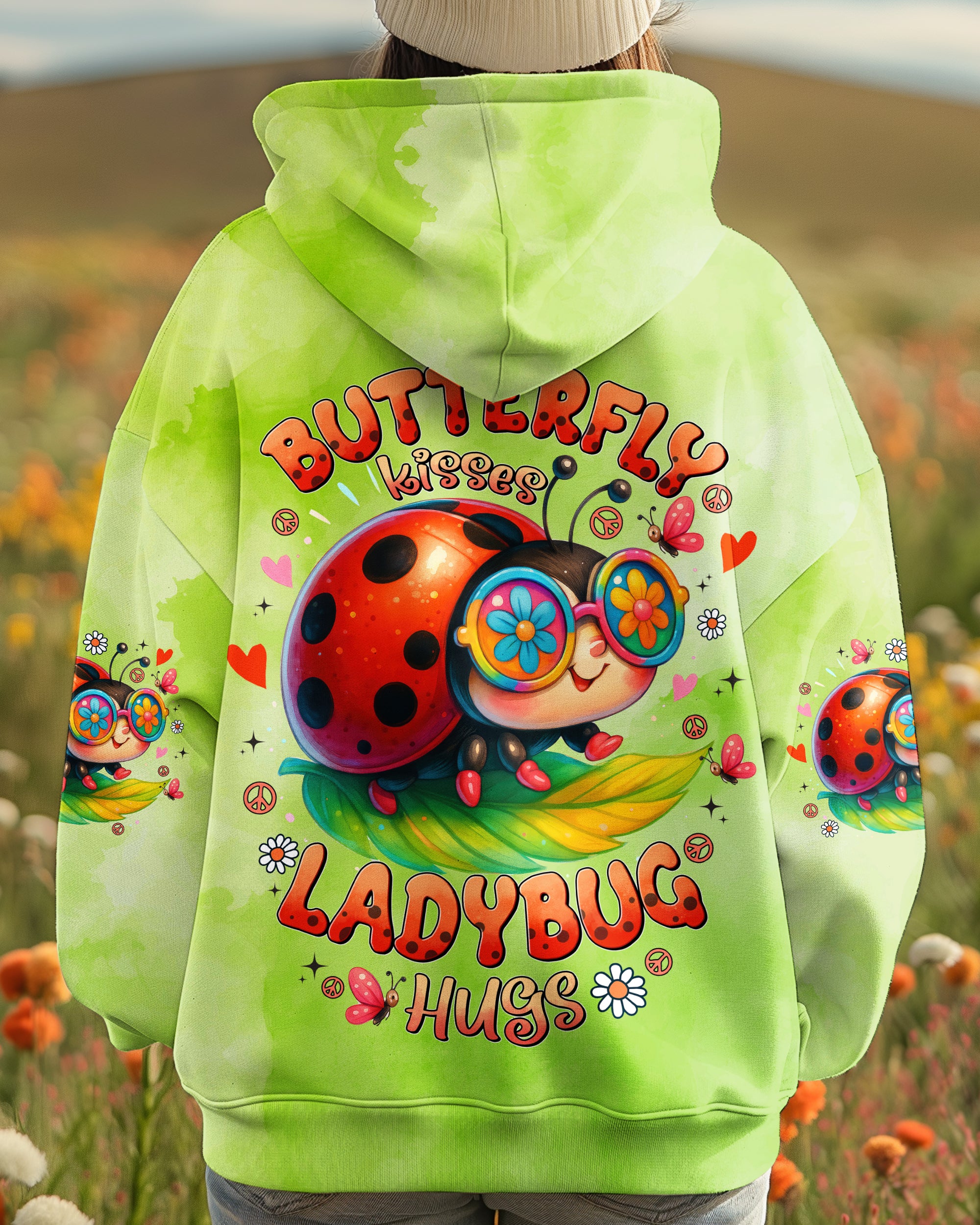 BUTTERFLY KISSES AND LADYBUG HUGS ALL OVER PRINT - TYTD2306251