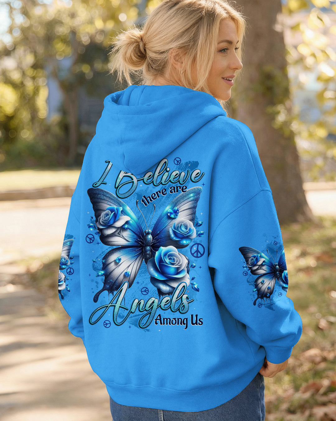 I BELIEVE THERE ARE ANGELS AMONG US BUTTERFLY ALL OVER PRINT - TYTD0801261