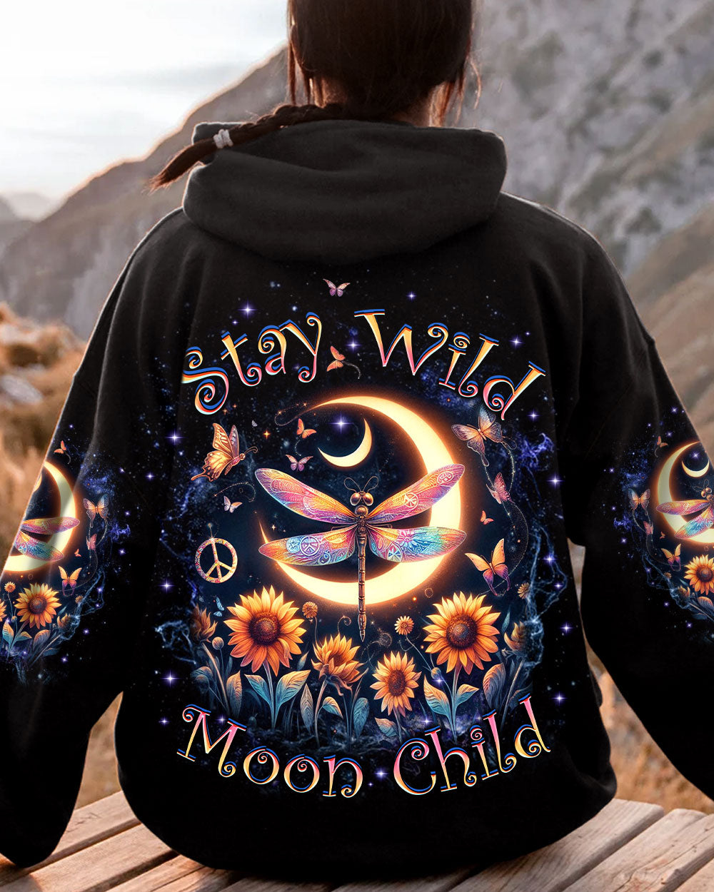 STAY WILD MOON CHILD DRAGONFLY ALL OVER PRINT - YHKD1812234