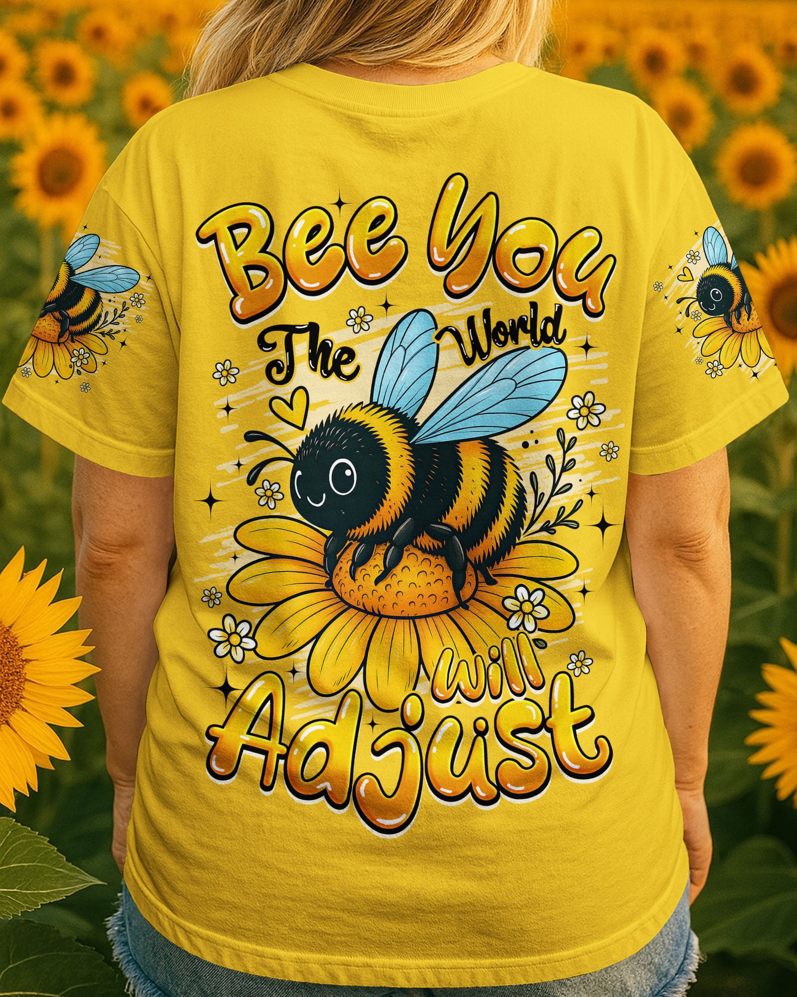 BEE YOU THE WORLD WILL ADJUST ALL OVER PRINT - TYQY1207251