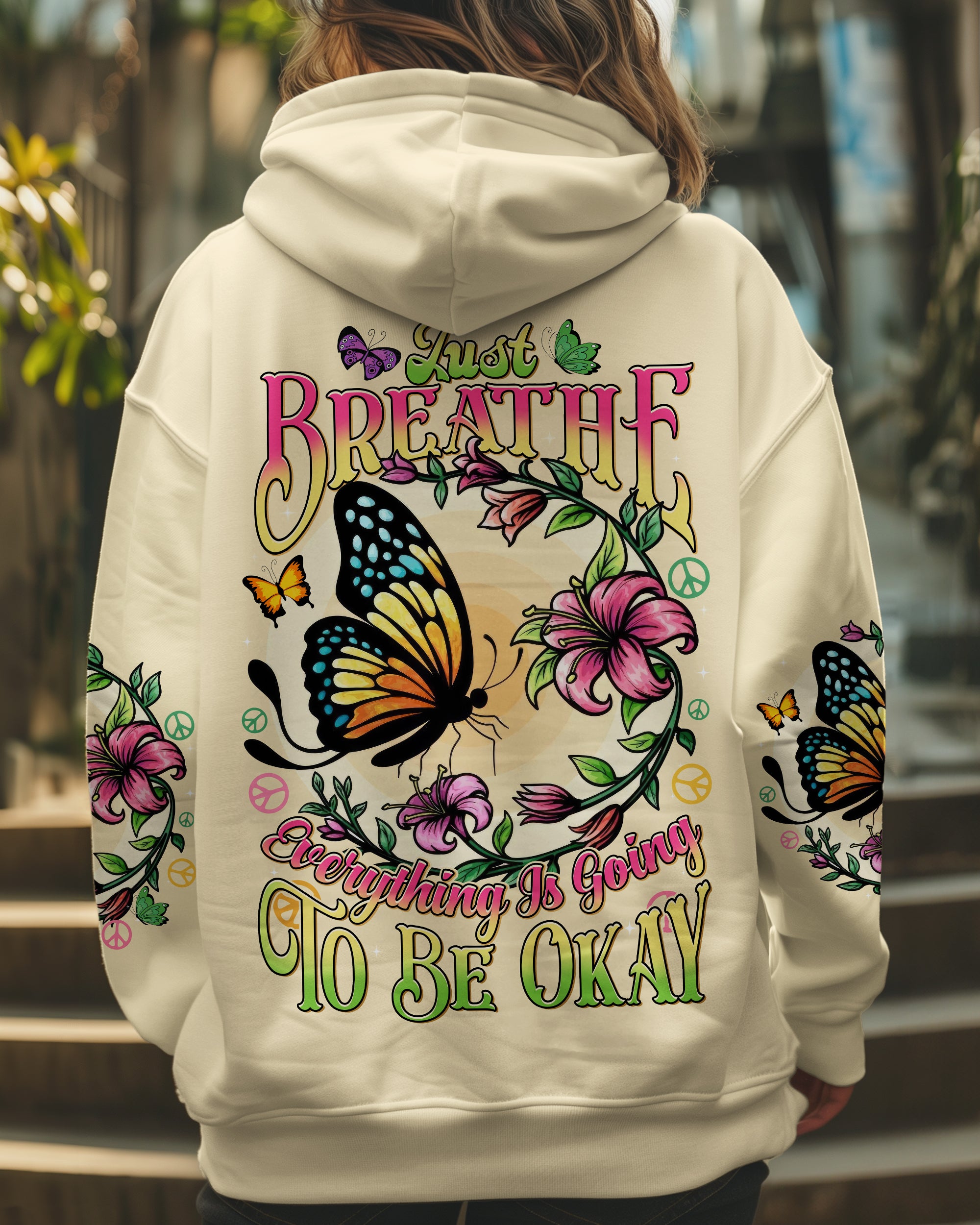 JUST BREATHE BUTTERFLY ALL OVER PRINT - TYTD0707252