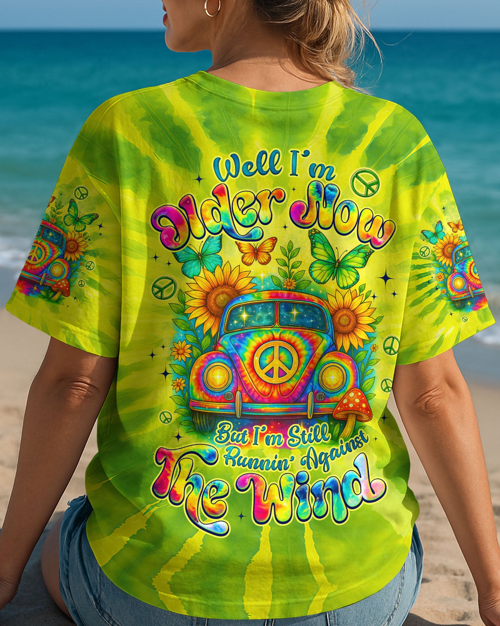 RUNNING AGAINST THE WIND CAR TIE DYE ALL OVER PRINT - TYQY1106253