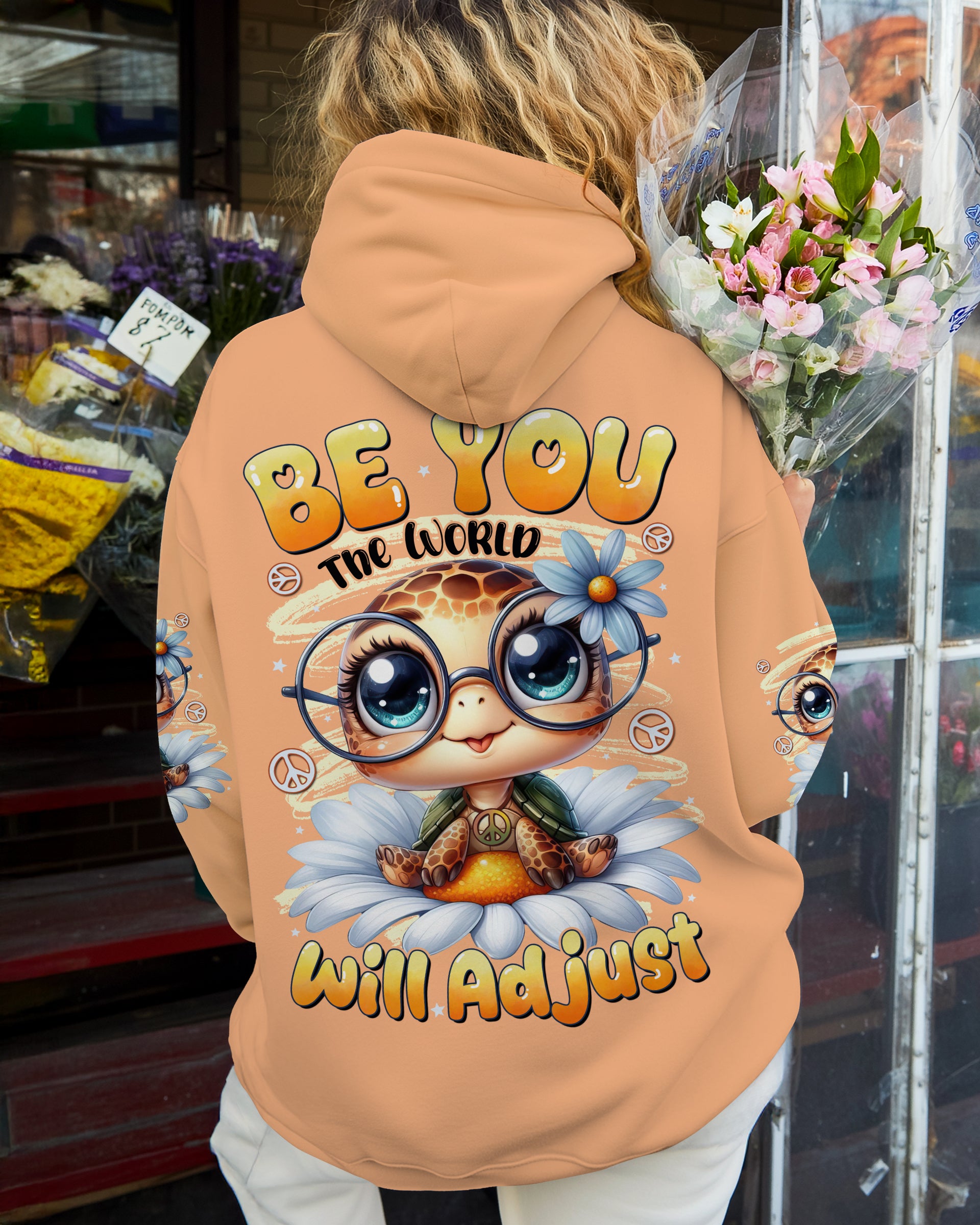 BE YOU THE WORLD WILL ADJUST TURTLE ALL OVER PRINT - TYTD3009251