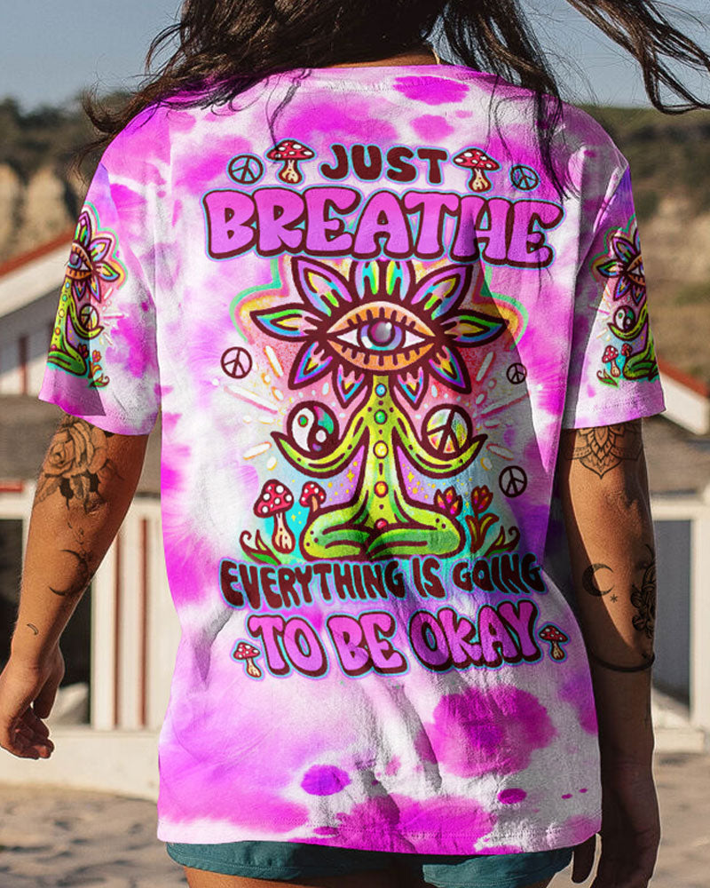 JUST BREATHE TIE DYE ALL OVER PRINT - TY2305242