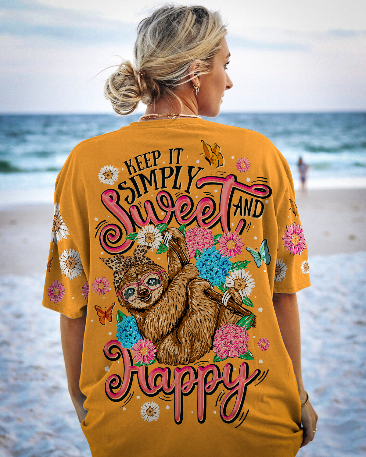 SWEET AND HAPPY SLOTH ALL OVER PRINT - TY0706231