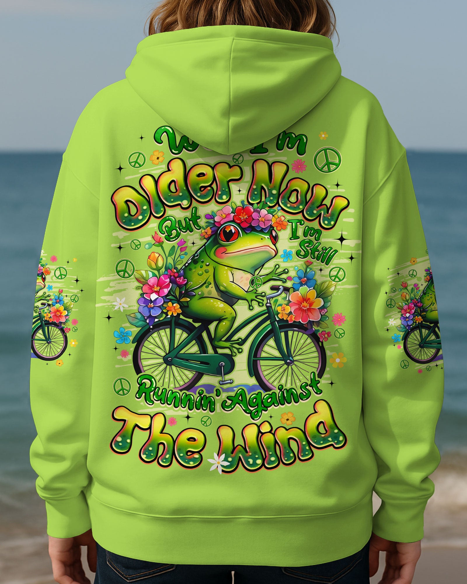 RUNNING AGAINST THE WIND FROG ALL OVER PRINT - TYQY3107251