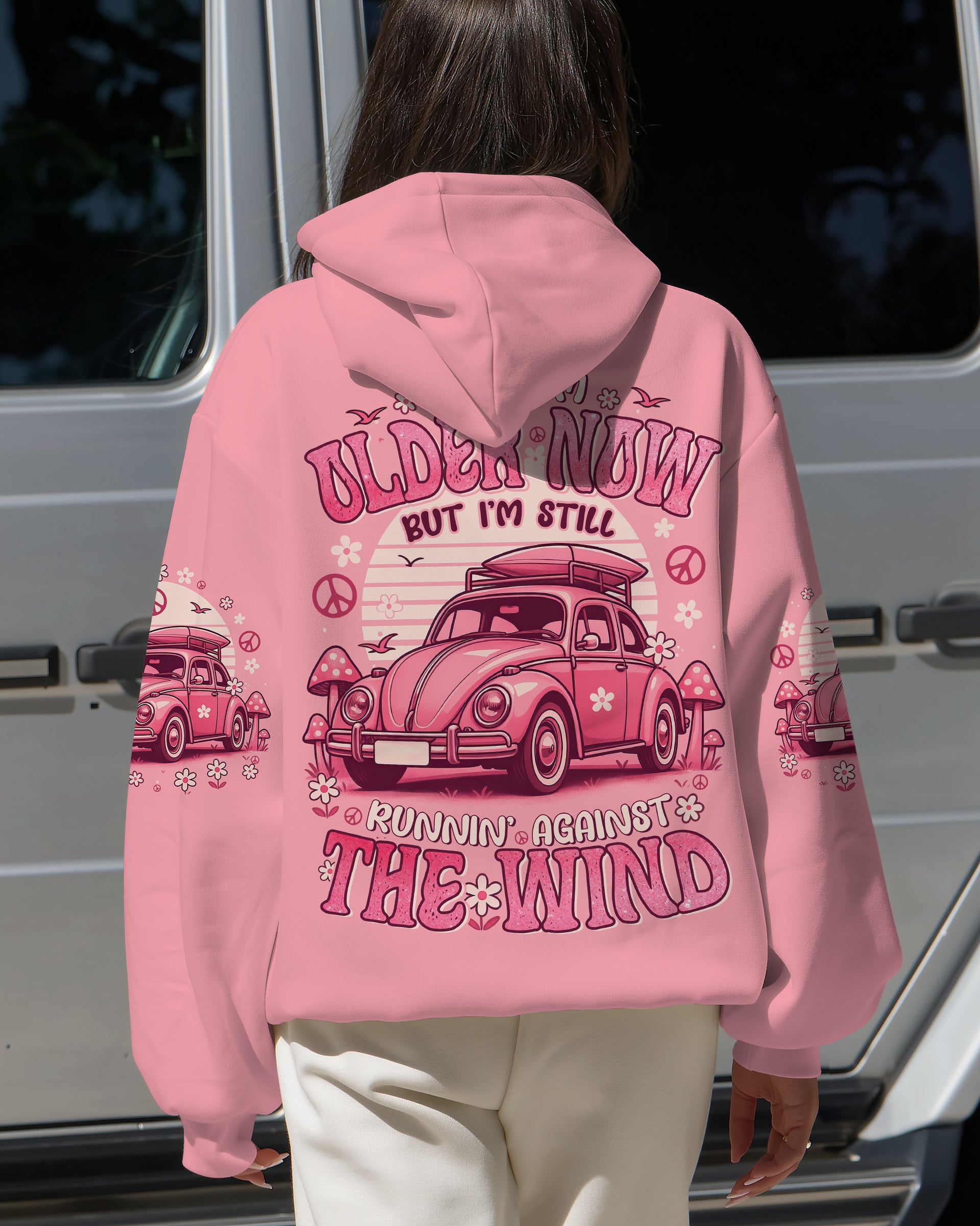 RUNNING AGAINST THE WIND PINK CAR ALL OVER PRINT - TYTD2808252