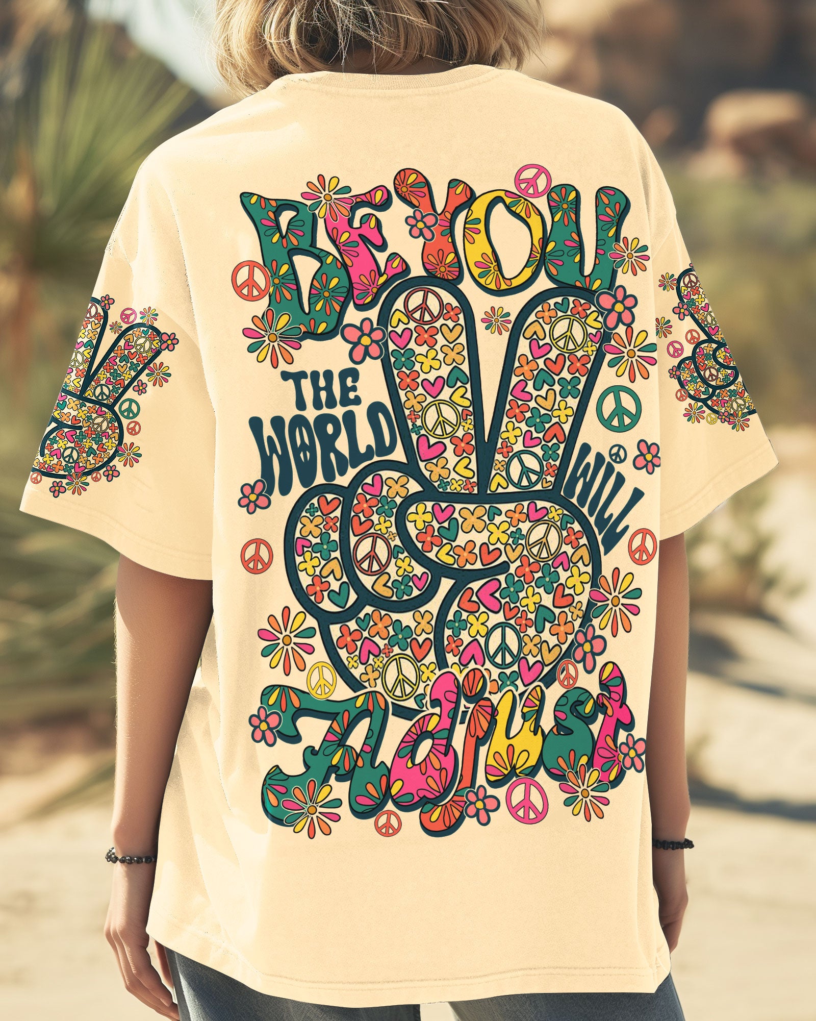 BE YOU THE WORLD WILL ADJUST VINTAGE ALL OVER PRINT - TY2108241