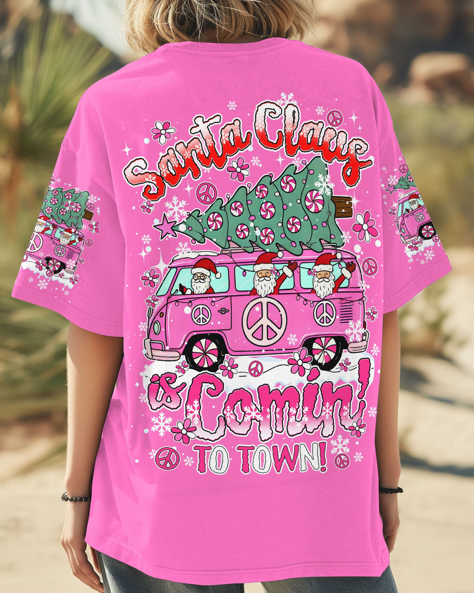 SANTA CLAUS IS COMING CHRISTMAS ALL OVER PRINT - TY0910242
