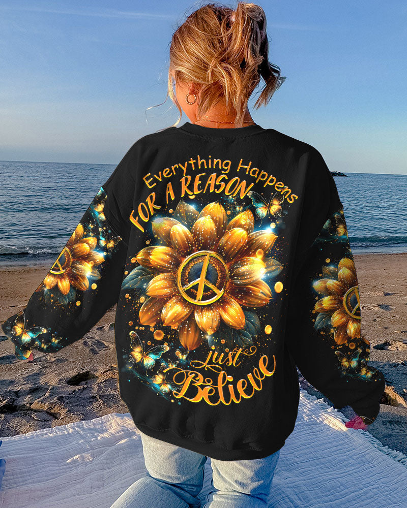 JUST BELIEVE SUNFLOWER ALL OVER PRINT - TY1107231